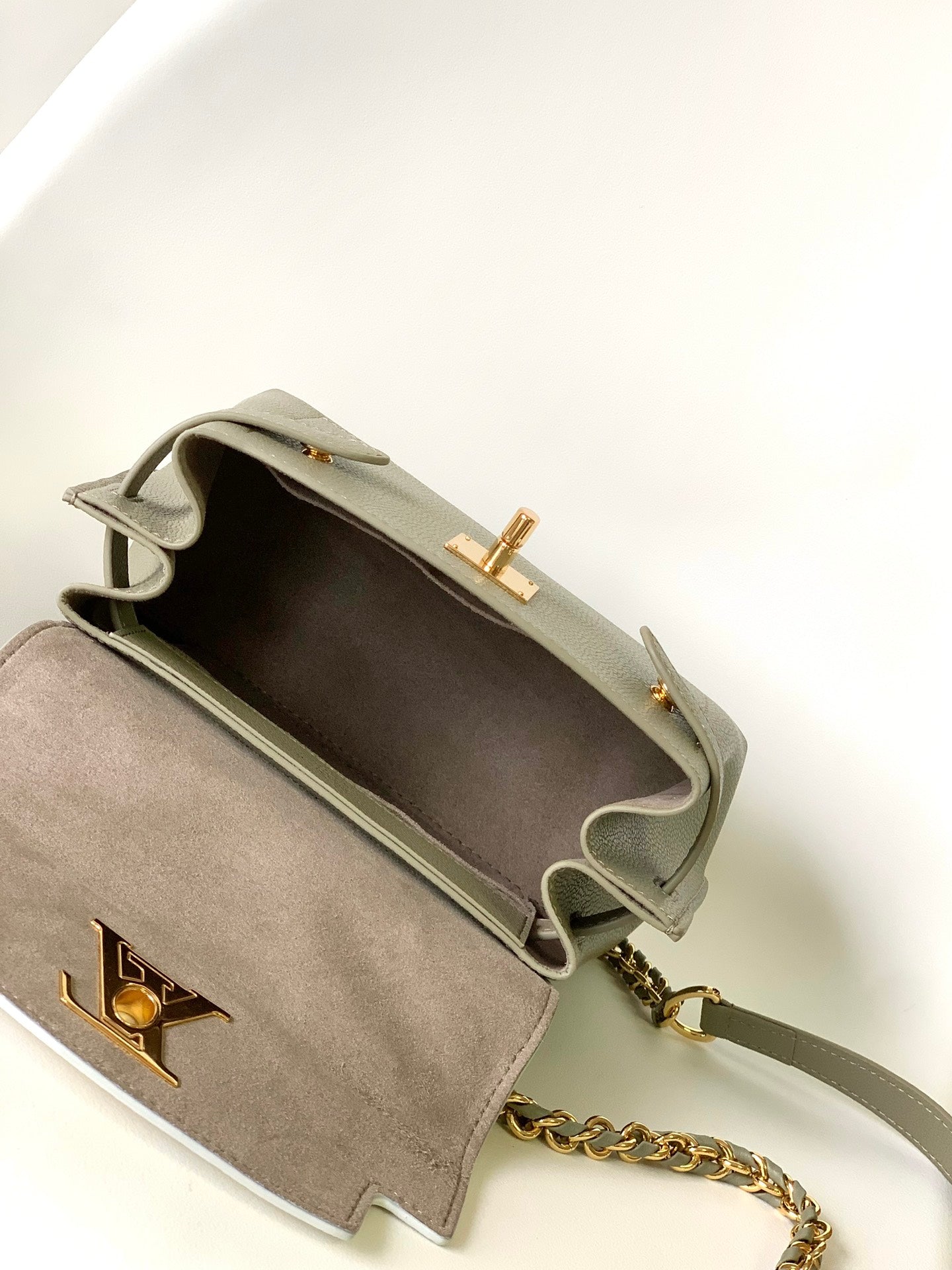 Louis Vuitton Capucines BB Handbag - Bicolor Sage Green and Cream Leather