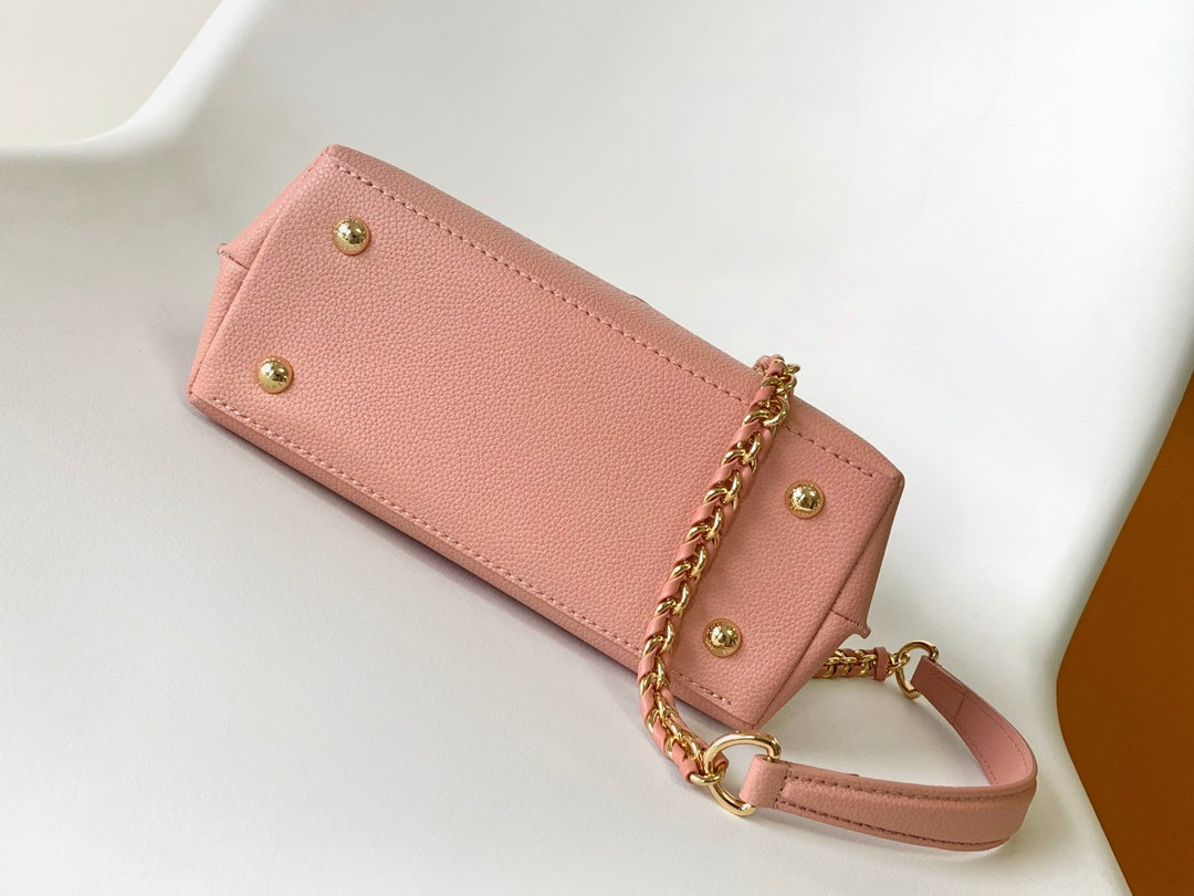 Louis Vuitton Capucines BB Bicolor Taurillon Leather Handbag - Pink and Cream