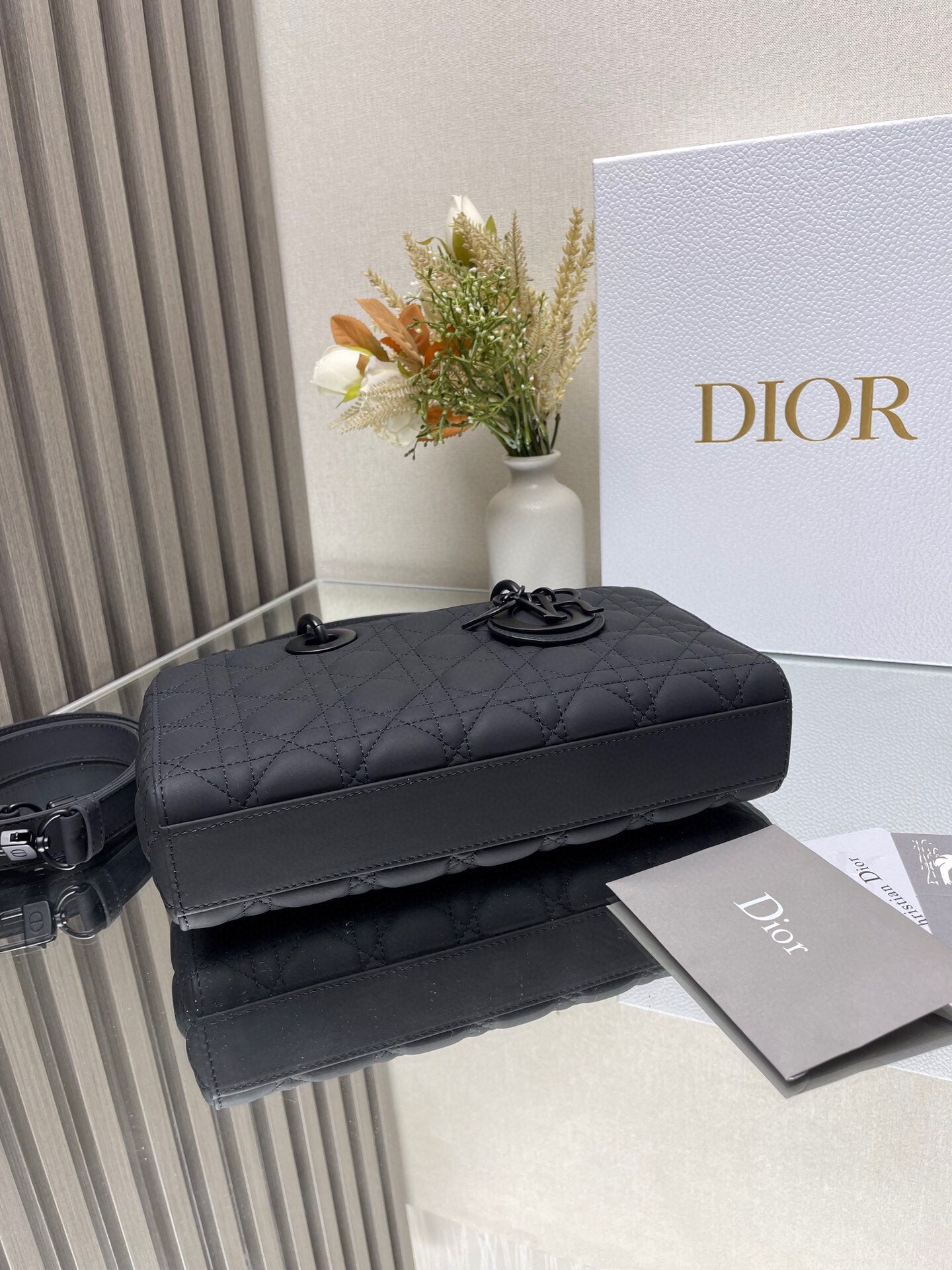 Christian Dior Lady D-Joy Bag Black Ultra-Matte Cannage Lambskin
