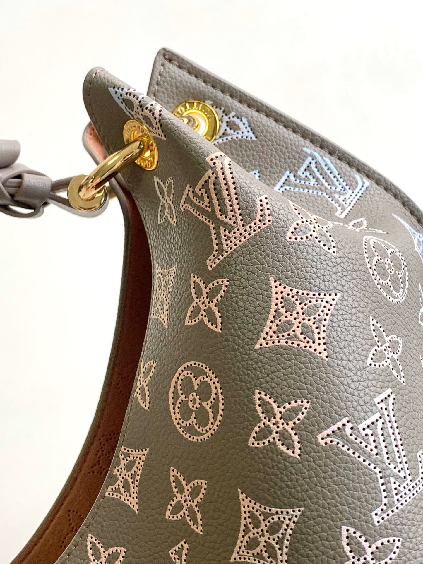 Louis Vuitton Carmel Hobo Bag Mahina Perforated Leather Galet