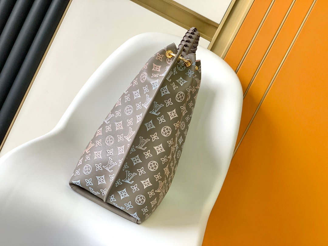 Louis Vuitton Carmel Hobo Bag Mahina Perforated Leather Galet