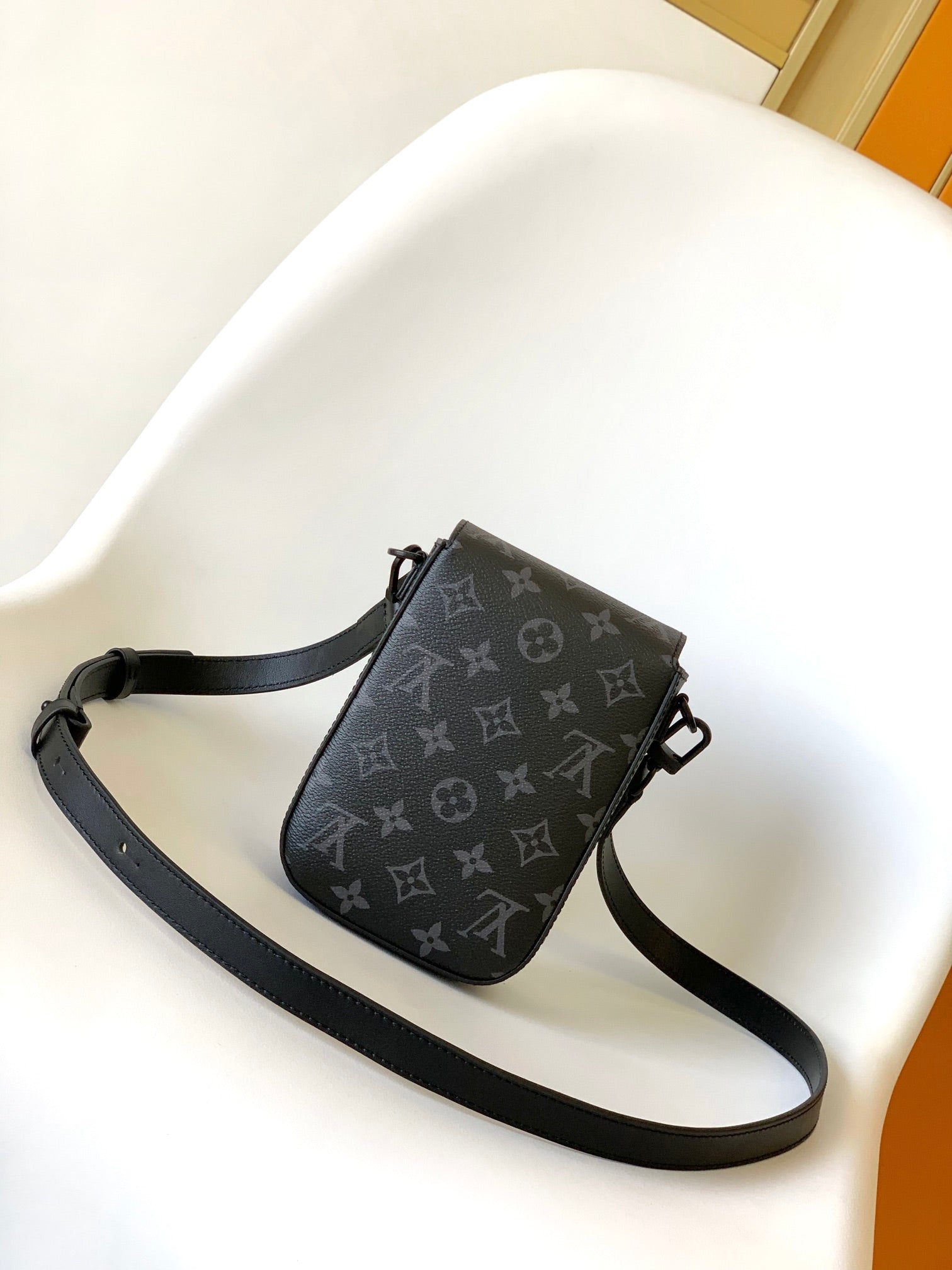 Louis Vuitton S-Lock Vertical Wearable Wallet Monogram Eclipse Canvas