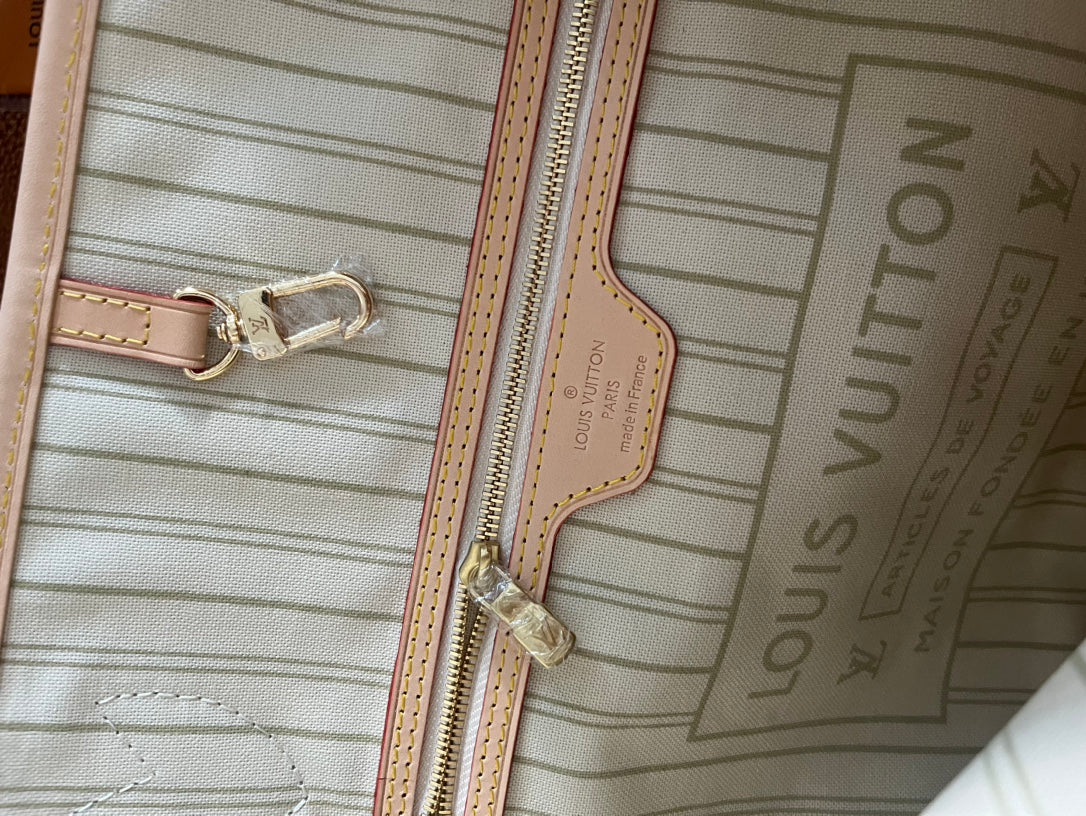 Louis Vuitton Neverfull MM Damier Azur Canvas Tote Bag