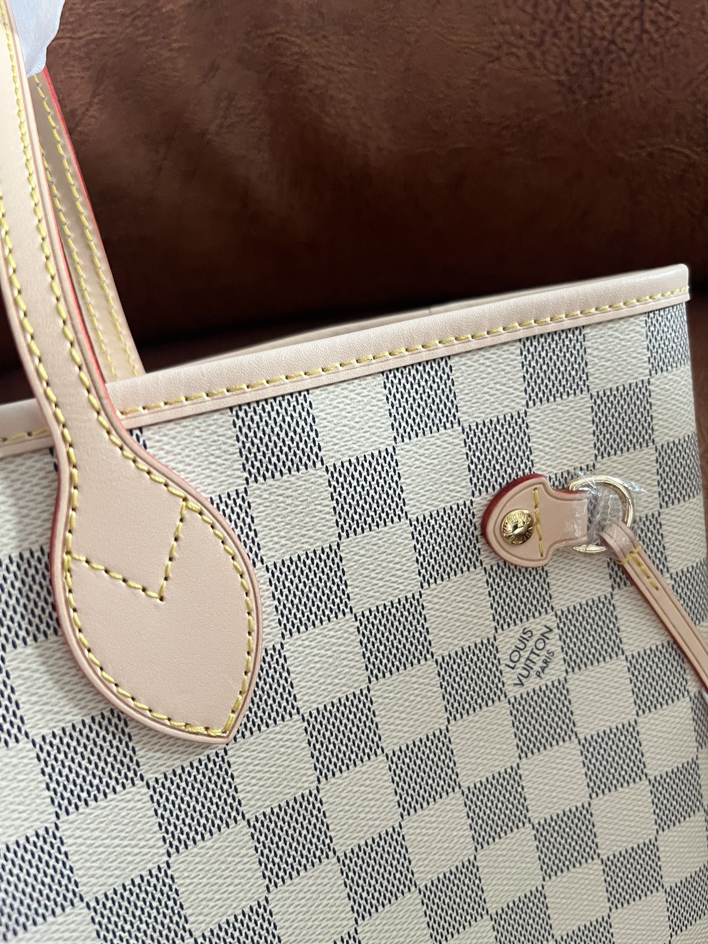 Louis Vuitton Neverfull MM Damier Azur Canvas Tote Bag