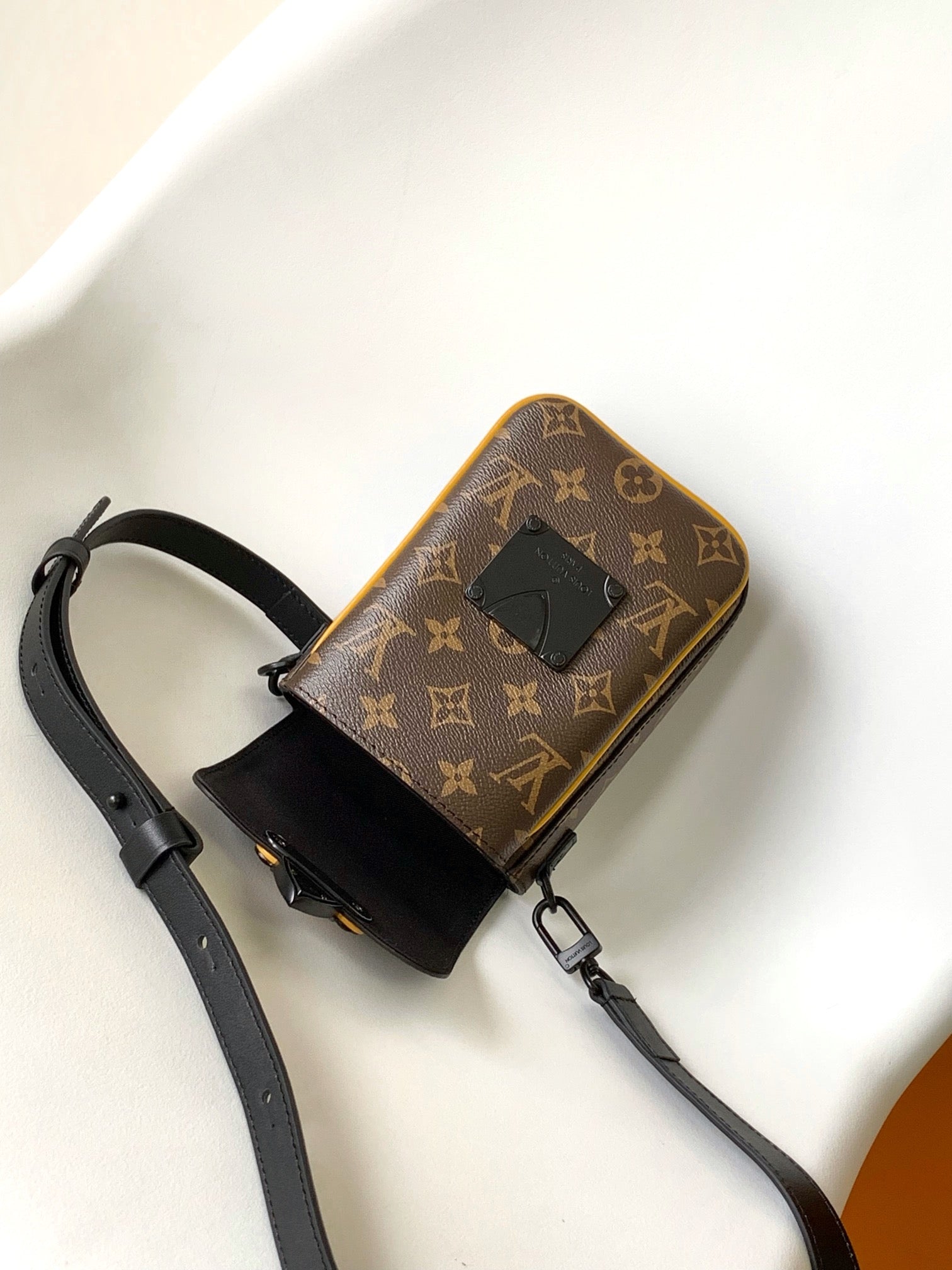 Louis Vuitton S-Lock Vertical Wearable Wallet Monogram Macassar Canvas