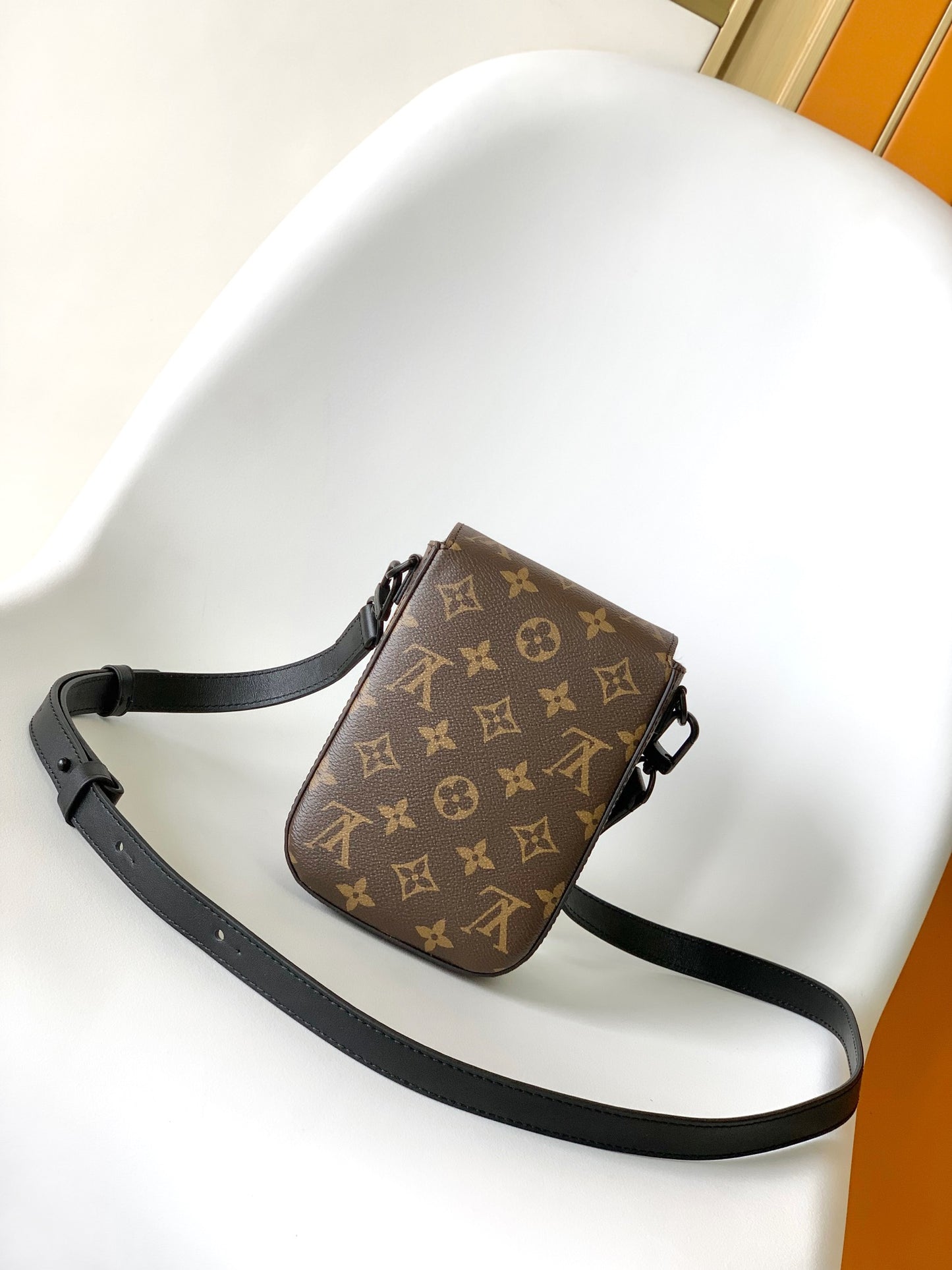 Louis Vuitton S-Lock Vertical Wearable Wallet Monogram Macassar Canvas