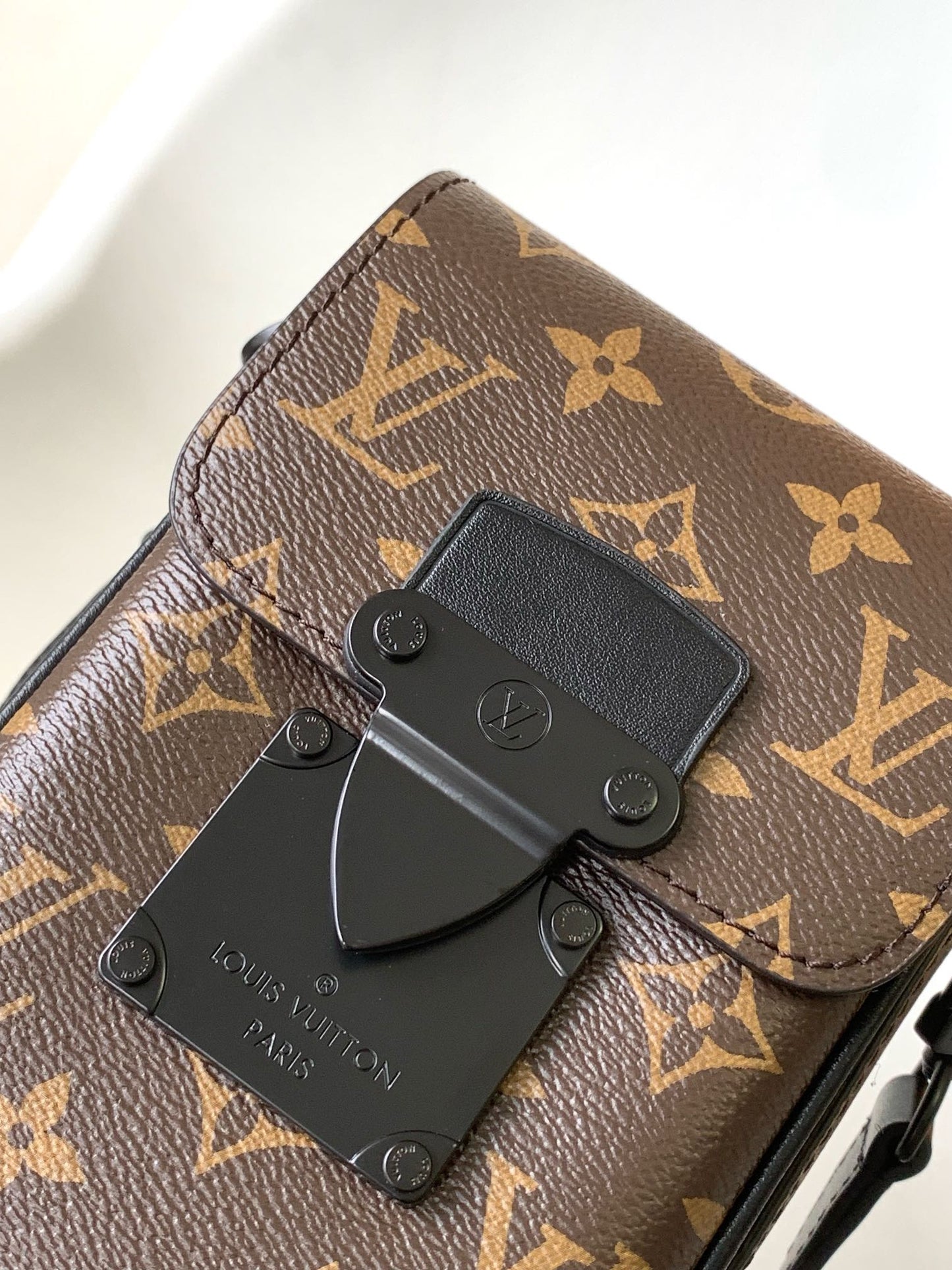 Louis Vuitton S-Lock Vertical Wearable Wallet Monogram Macassar