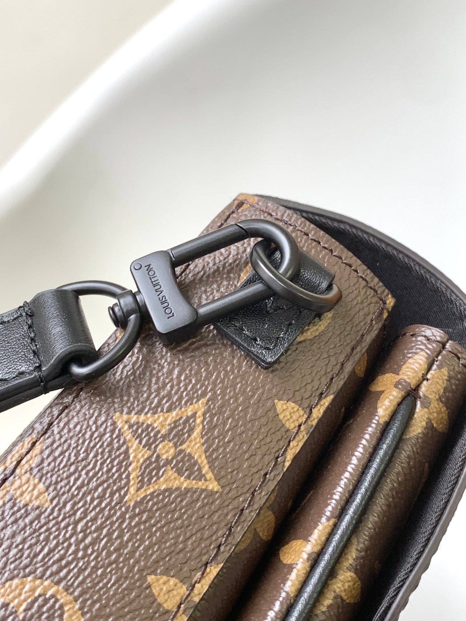 Louis Vuitton S-Lock Vertical Wearable Wallet Monogram Macassar