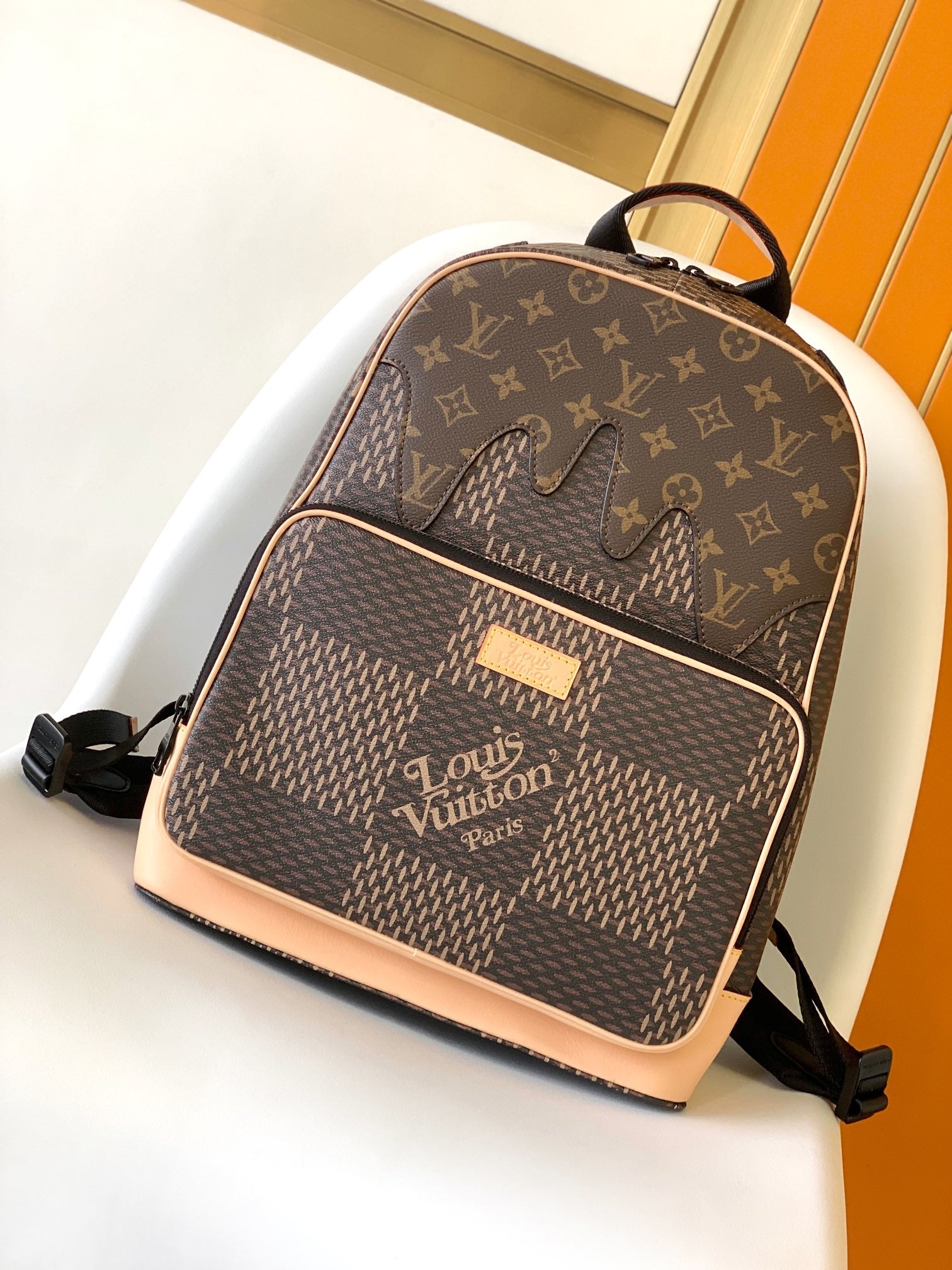 Louis Vuitton x Nigo Campus Backpack Damier Ebene Giant Monogram Canvas Brown
