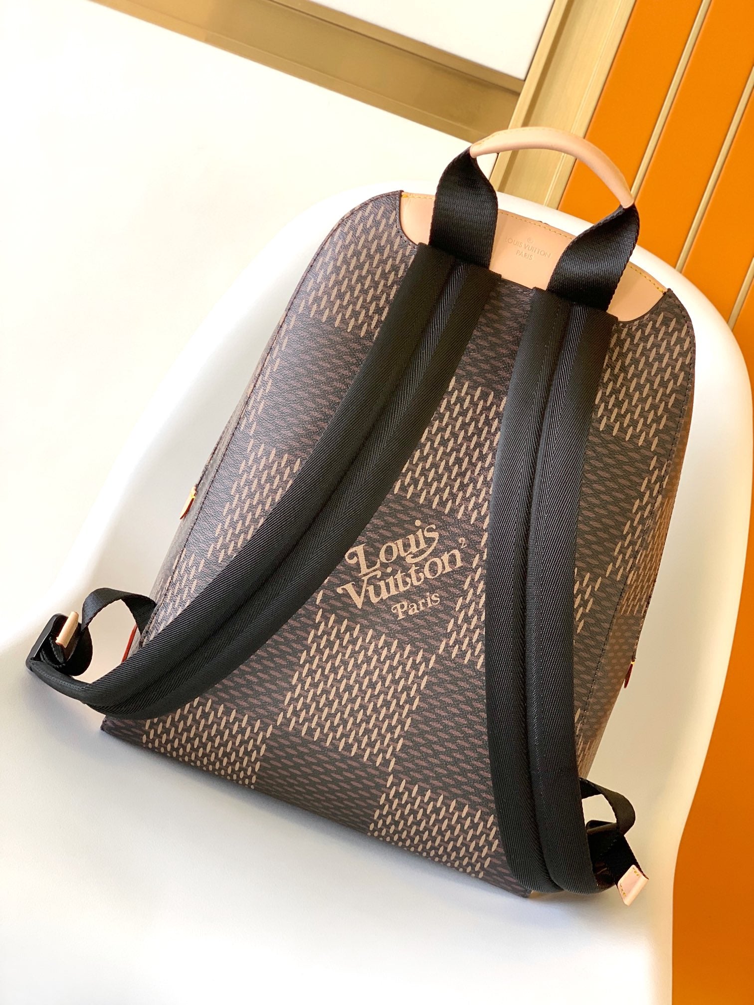 Louis Vuitton x Nigo Campus Backpack Damier Ebene Giant Monogram Canvas Brown