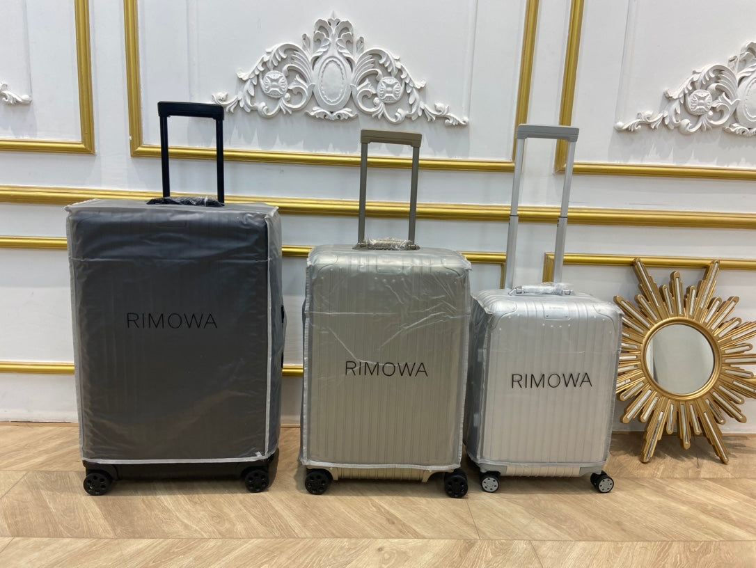 Modern 3-Piece Ribbed Hardshell Spinner Luggage Travel Set