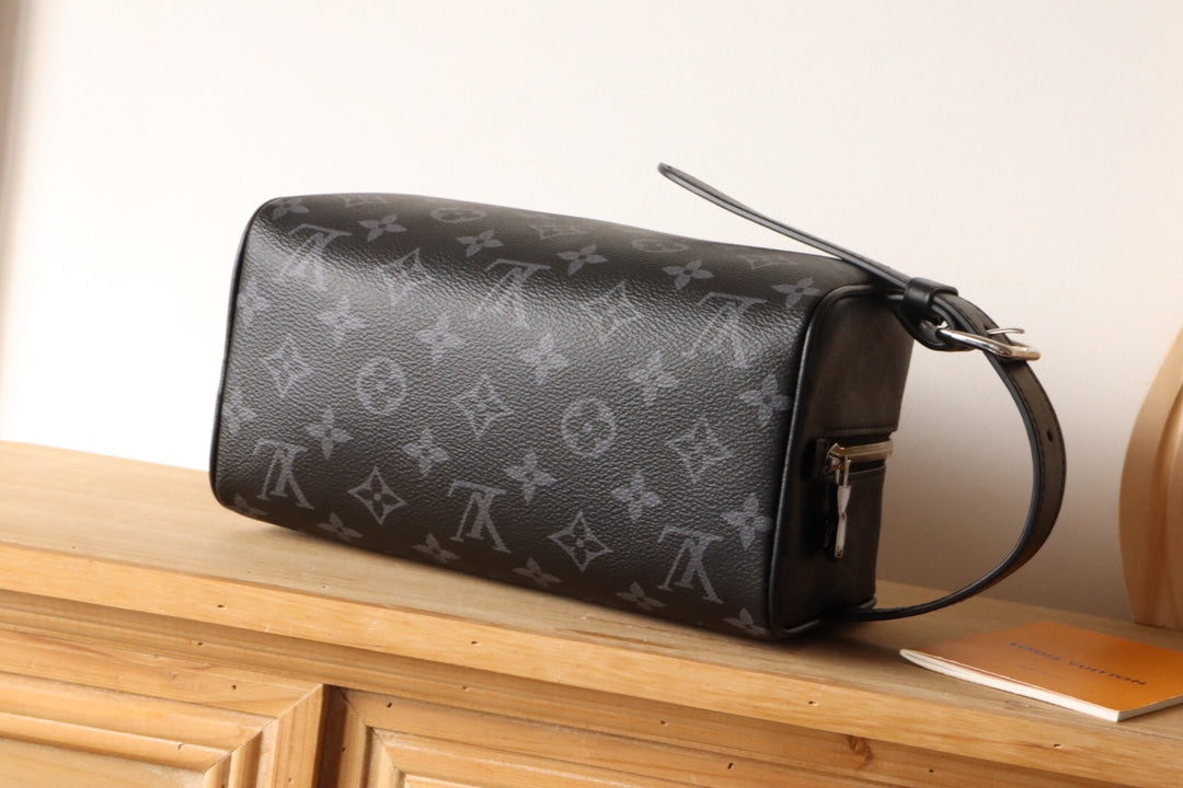 Louis Vuitton Monogram Eclipse Doppel Kit Toiletry Bag