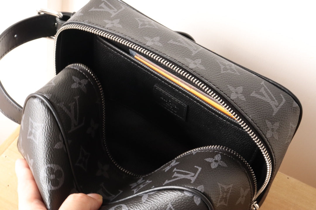 Louis Vuitton Monogram Eclipse Doppel Kit Toiletry Bag
