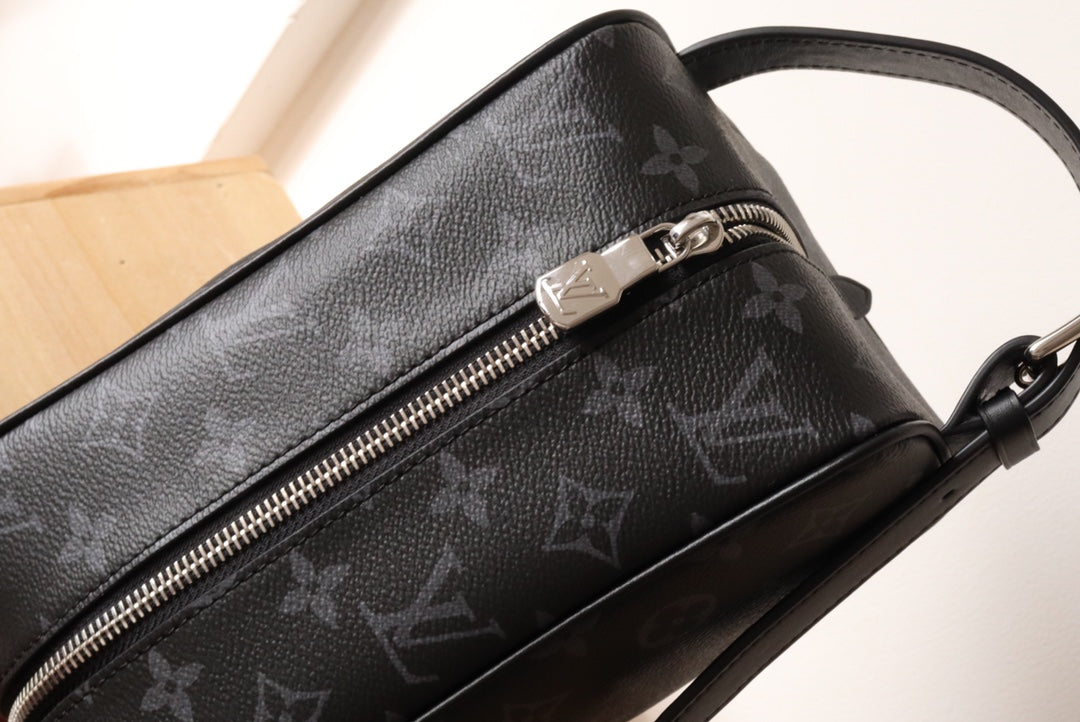 Louis Vuitton Monogram Eclipse Doppel Kit Toiletry Bag