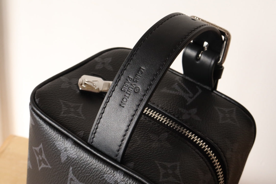 Louis Vuitton Monogram Eclipse Doppel Kit Toiletry Bag