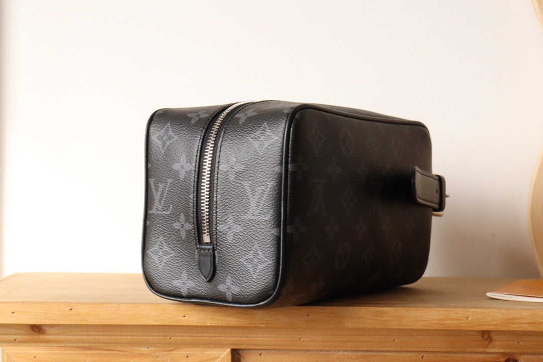 Louis Vuitton Monogram Eclipse Doppel Kit Toiletry Bag