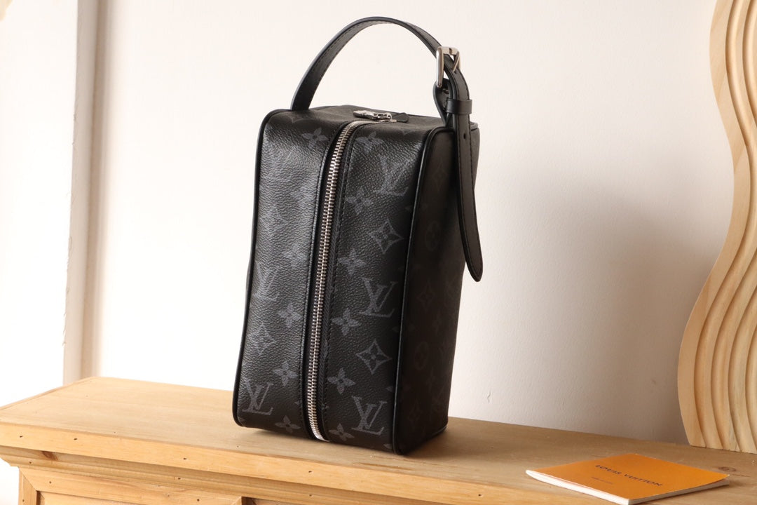 Louis Vuitton Monogram Eclipse Doppel Kit Toiletry Bag