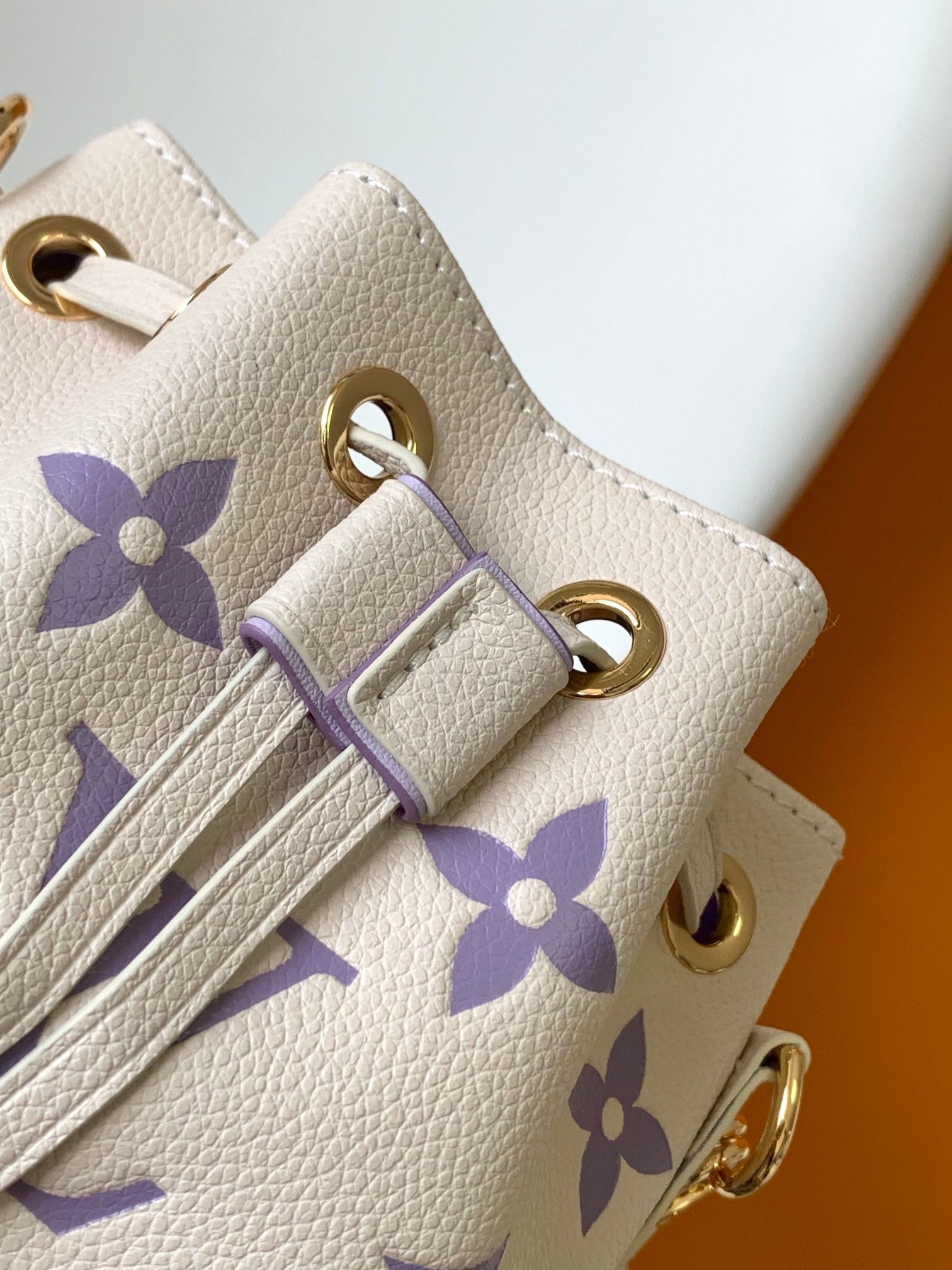 Louis Vuitton Nano Noé Bicolor Monogram Bucket Bag - White & Purple
