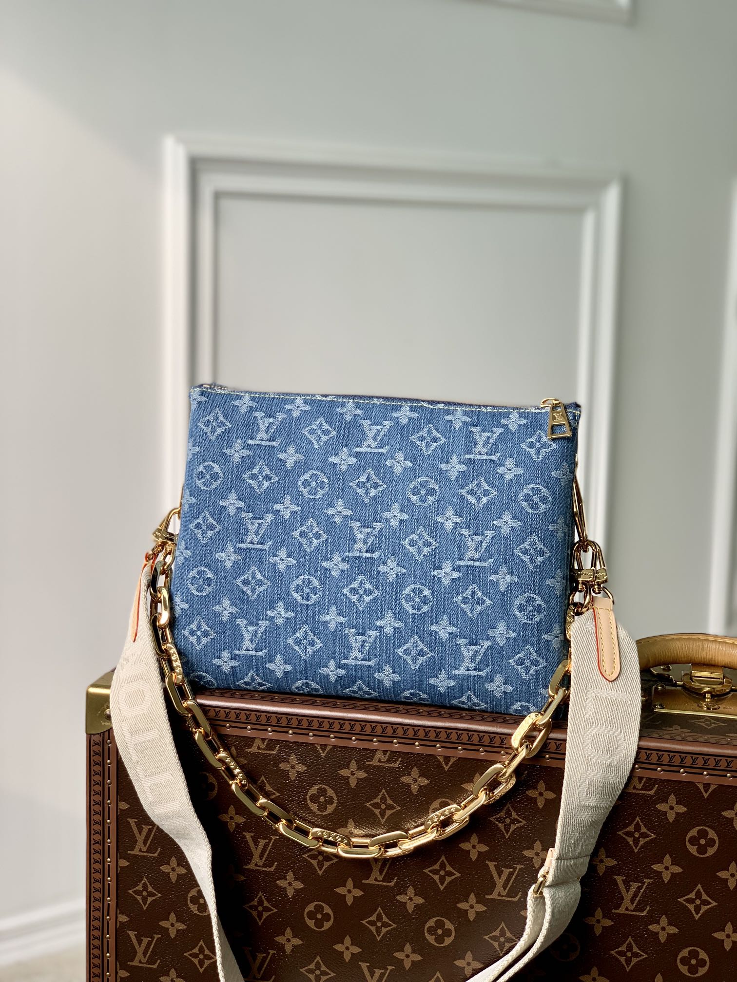 Louis Vuitton Monogram Denim Coussin PM Bag - Blue