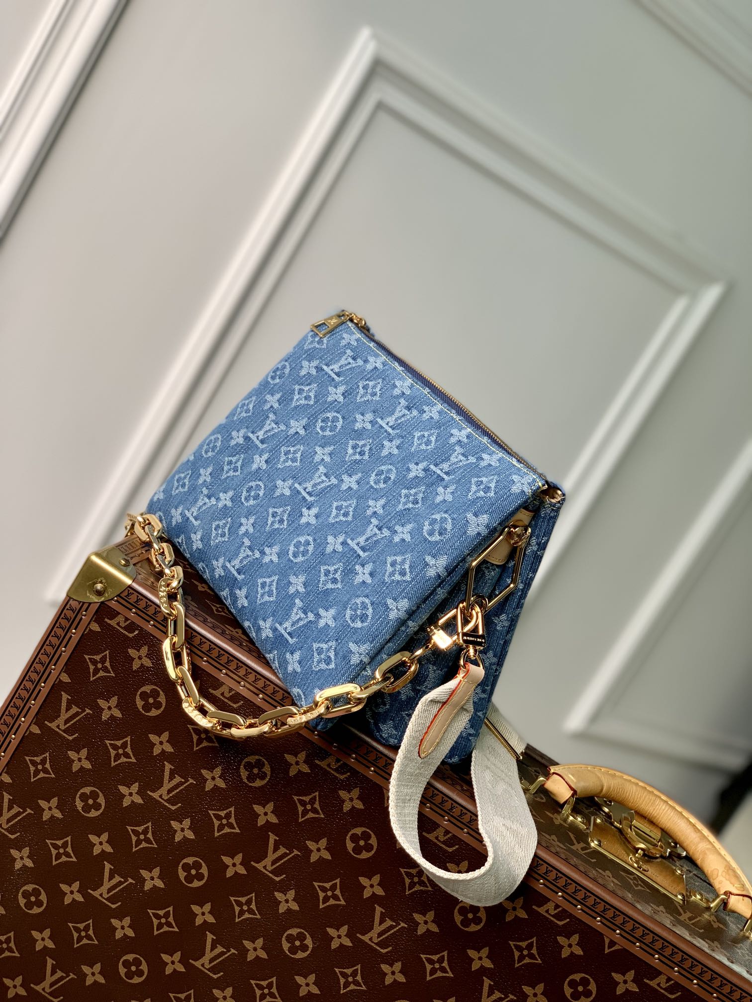 Louis Vuitton Monogram Denim Coussin PM Bag - Blue