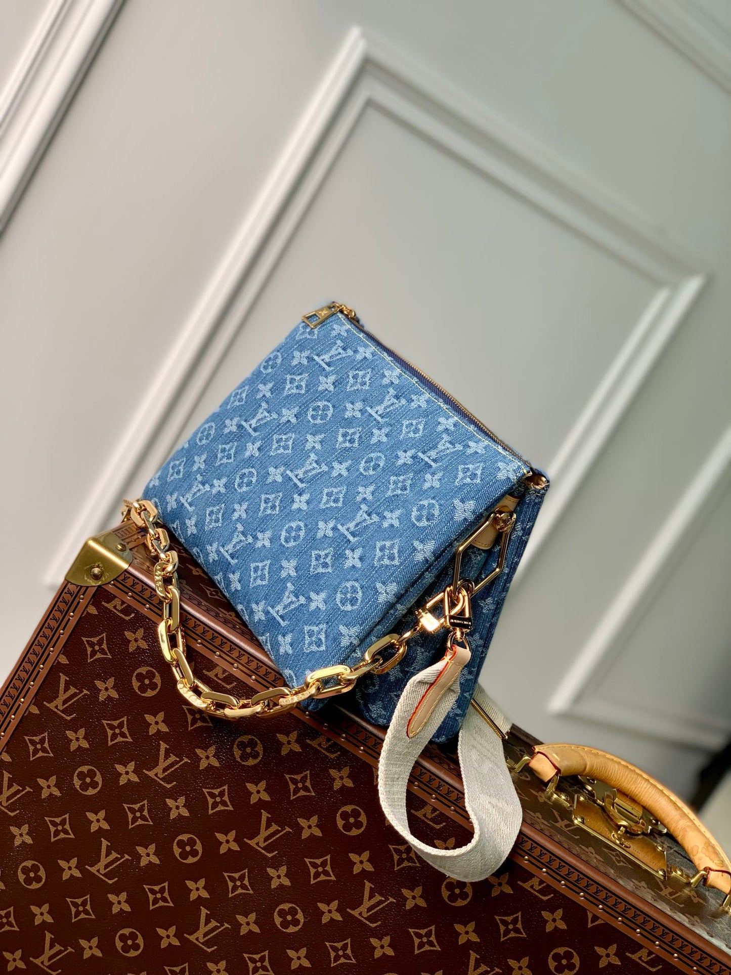 Louis Vuitton Monogram Denim Coussin PM Bag - Blue