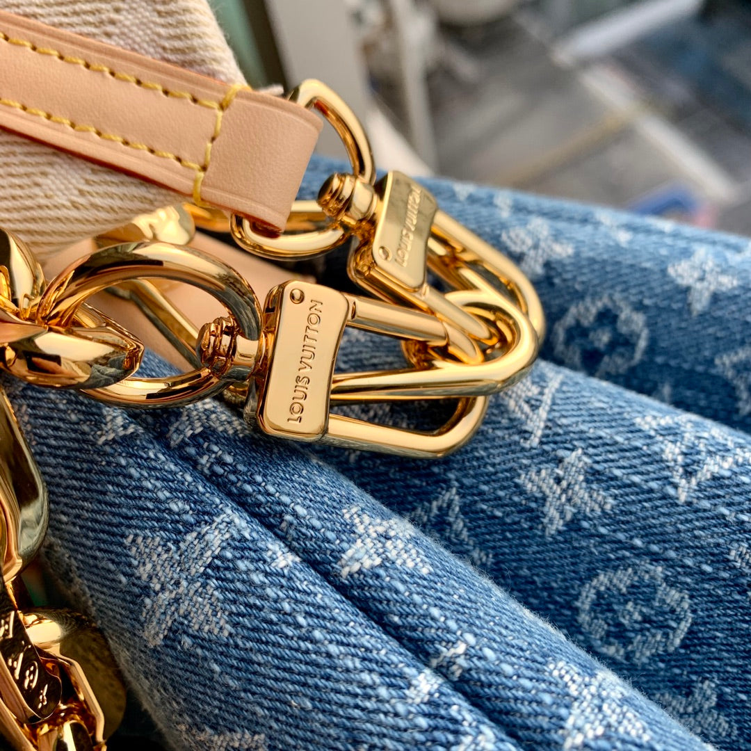 Louis Vuitton Monogram Denim Coussin PM Bag - Blue