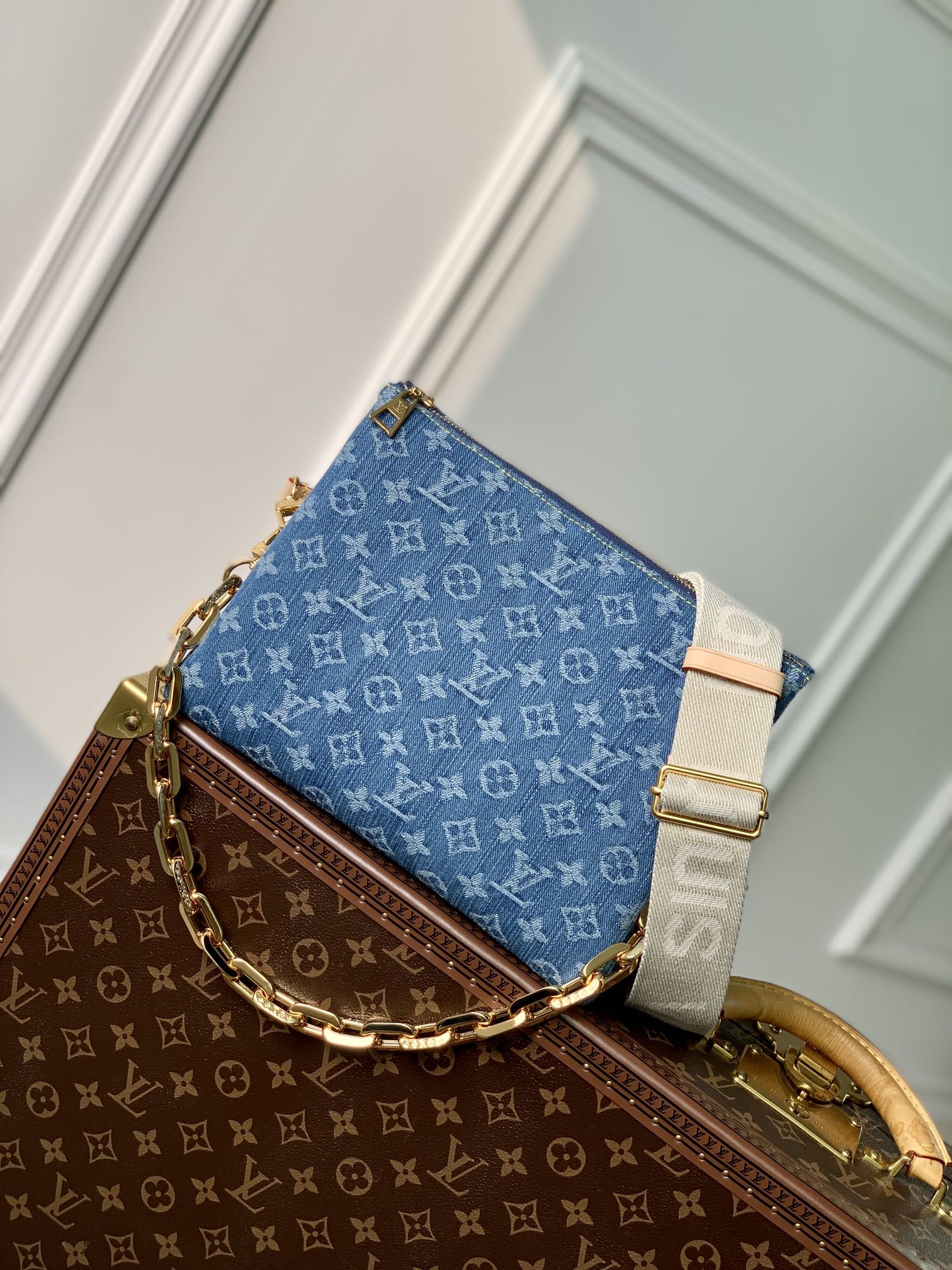 Louis Vuitton Monogram Denim Coussin PM Bag - Blue