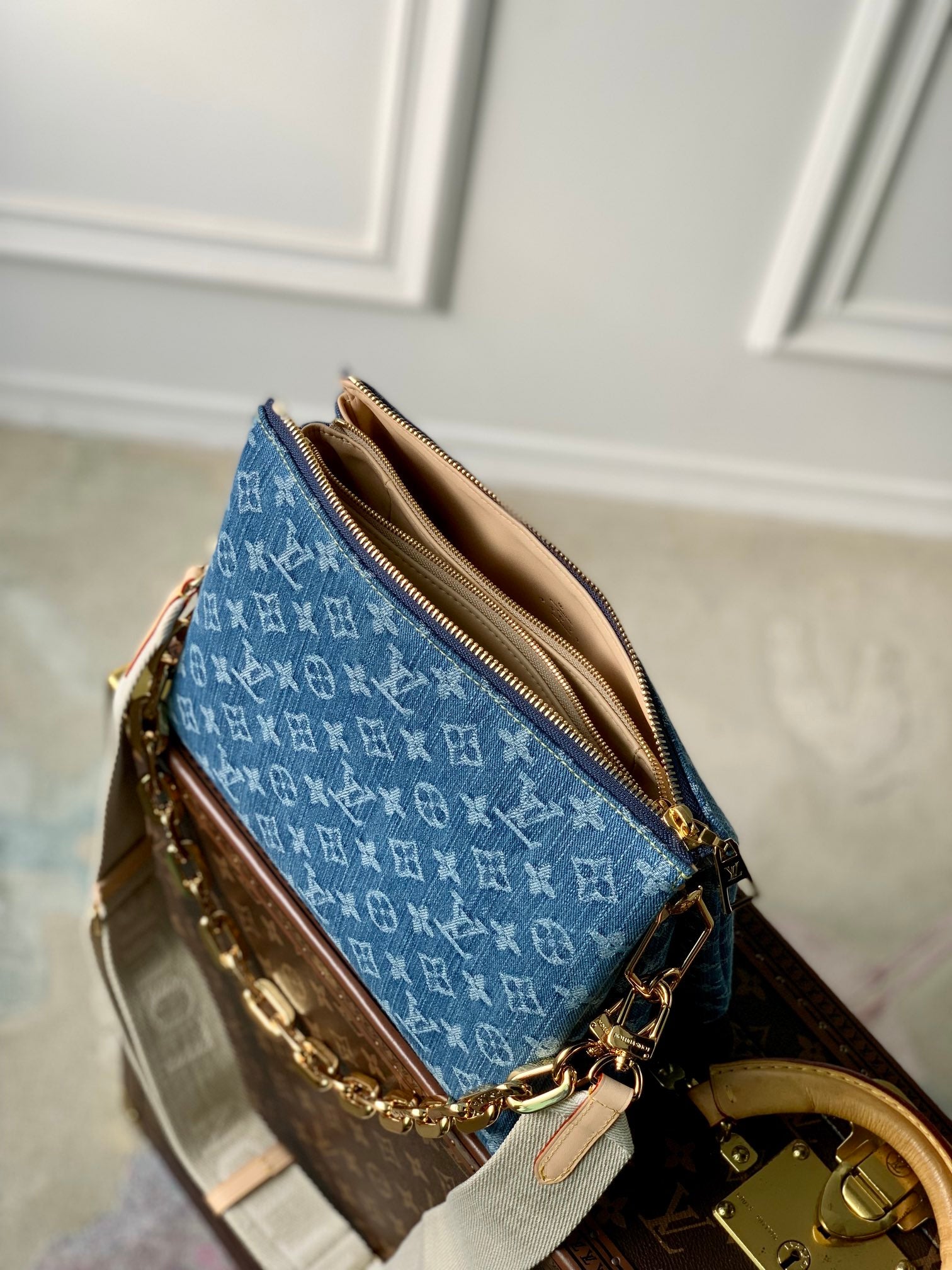 Louis Vuitton Monogram Denim Coussin PM Bag - Blue