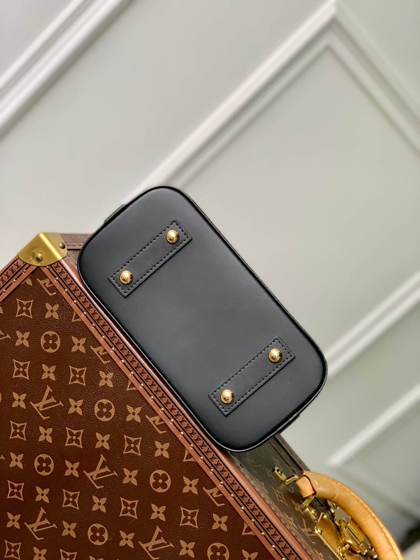 Louis Vuitton Alma BB Malletage Black Quilted Leather Handbag