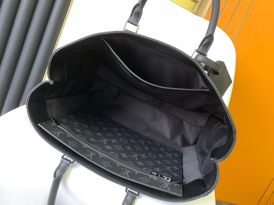 Louis Vuitton Monogram Eclipse Canvas Tote Bag - Black Business Briefcase