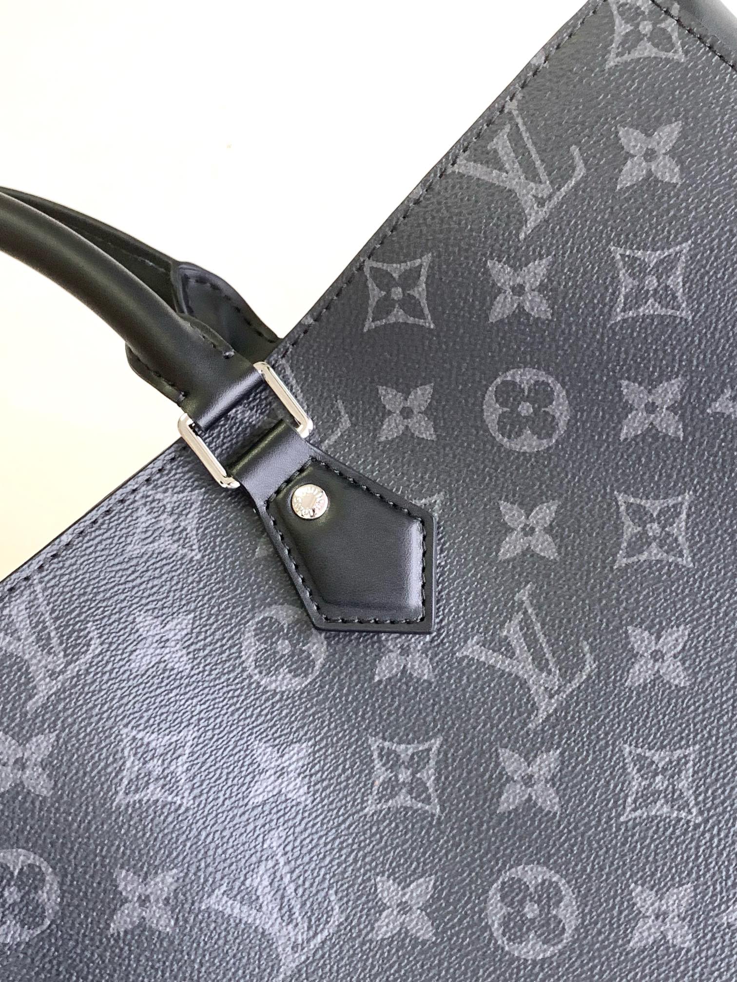 Louis Vuitton Monogram Eclipse Canvas Tote Bag - Black Business Briefcase