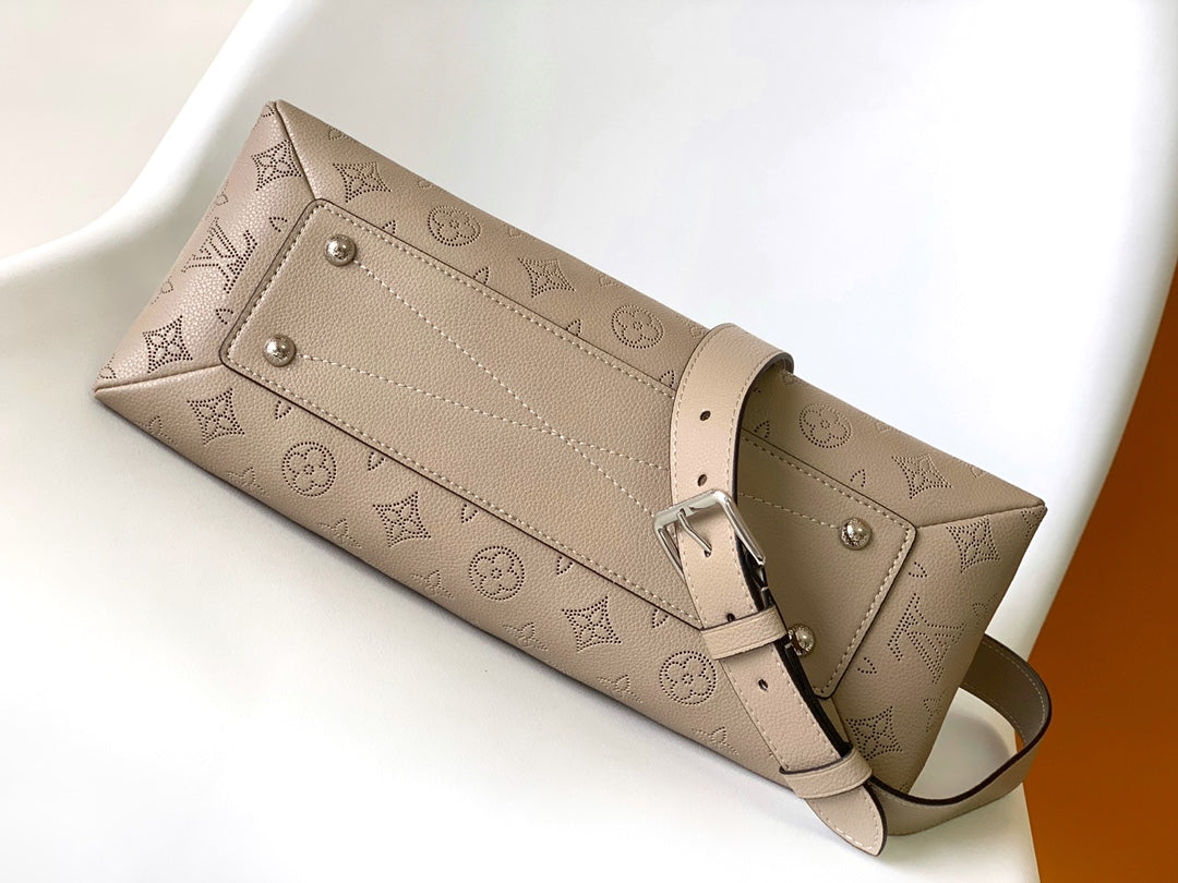 Louis Vuitton Boulogne Monogram Empreinte Leather Bag - Beige