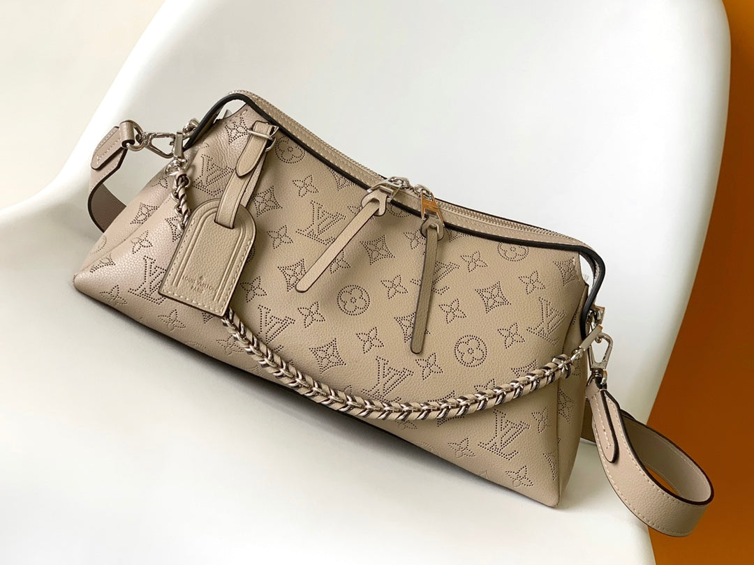 Louis Vuitton Boulogne Monogram Empreinte Leather Bag - Beige