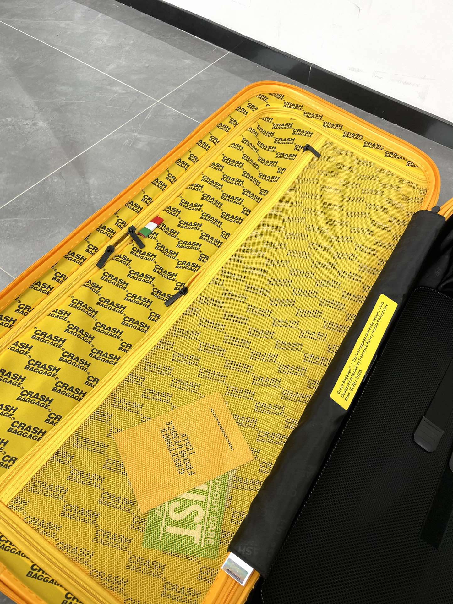 Bright Yellow Glossy Waterproof Rolling Suitcase Travel Luggage
