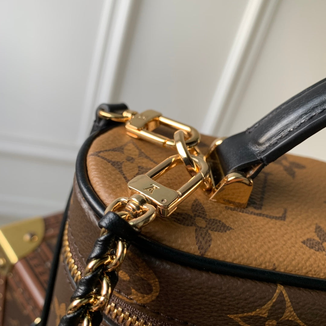 Louis Vuitton Vanity PM Monogram Reverse Canvas Handbag