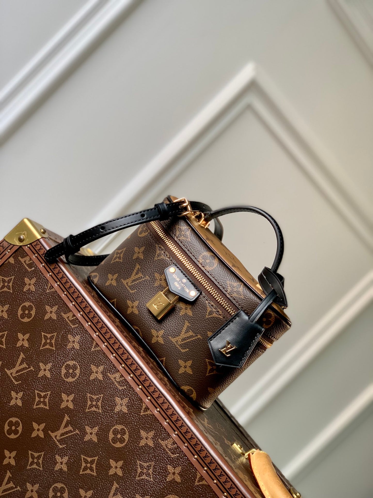 Louis Vuitton Vanity PM Monogram Reverse Canvas Handbag