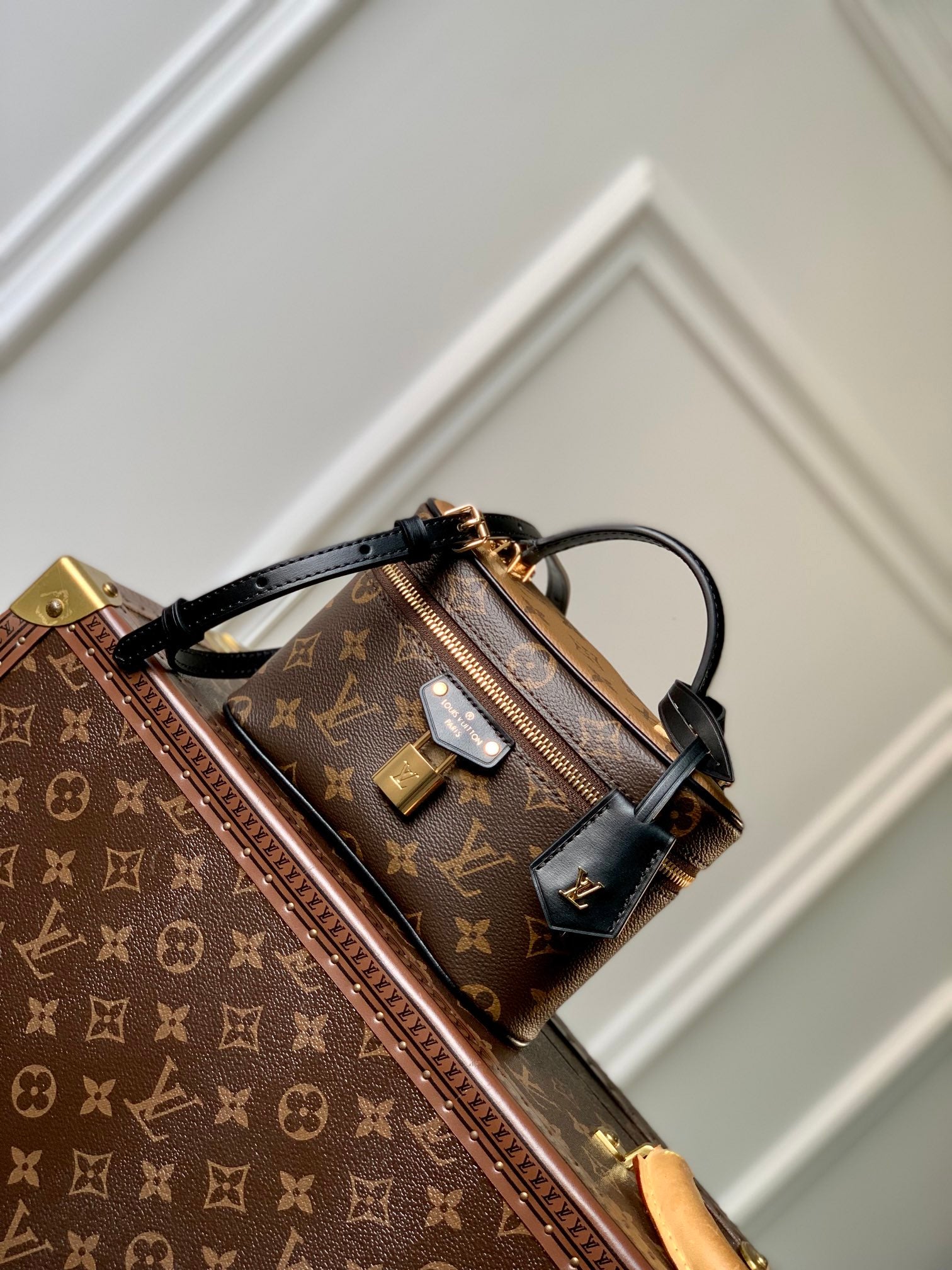 Louis Vuitton Vanity PM Monogram Reverse Canvas Handbag