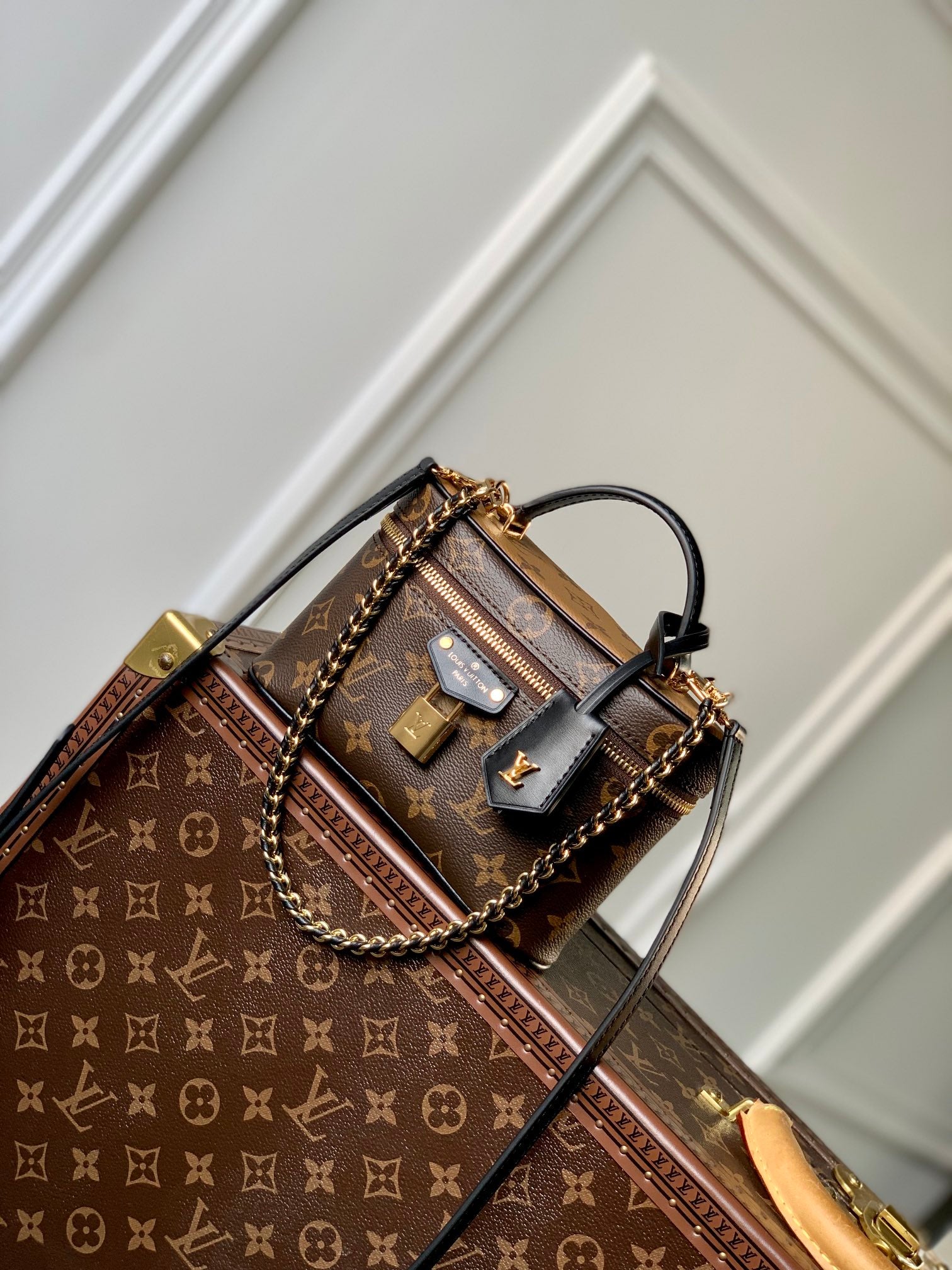 Louis Vuitton Vanity PM Monogram Reverse Canvas Handbag