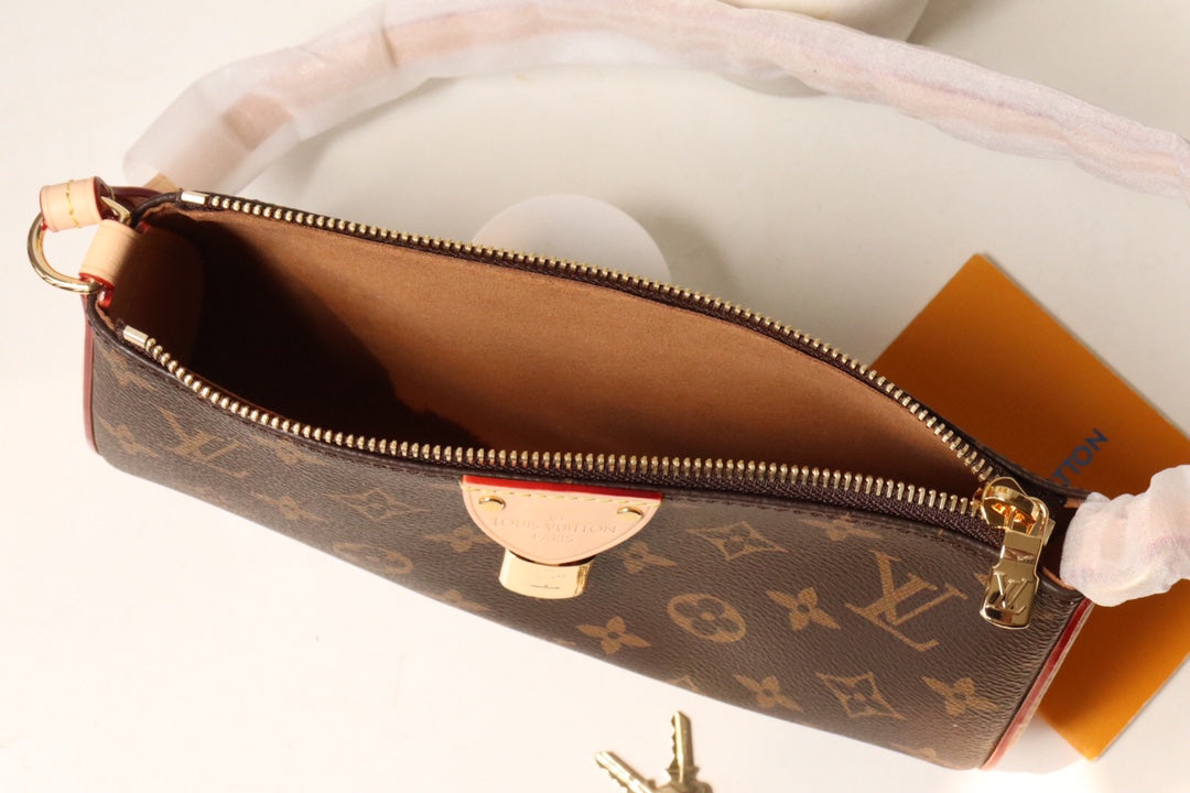 Louis Vuitton Monogram Canvas Flower Zipped Tote PM Handbag with Gold Padlock