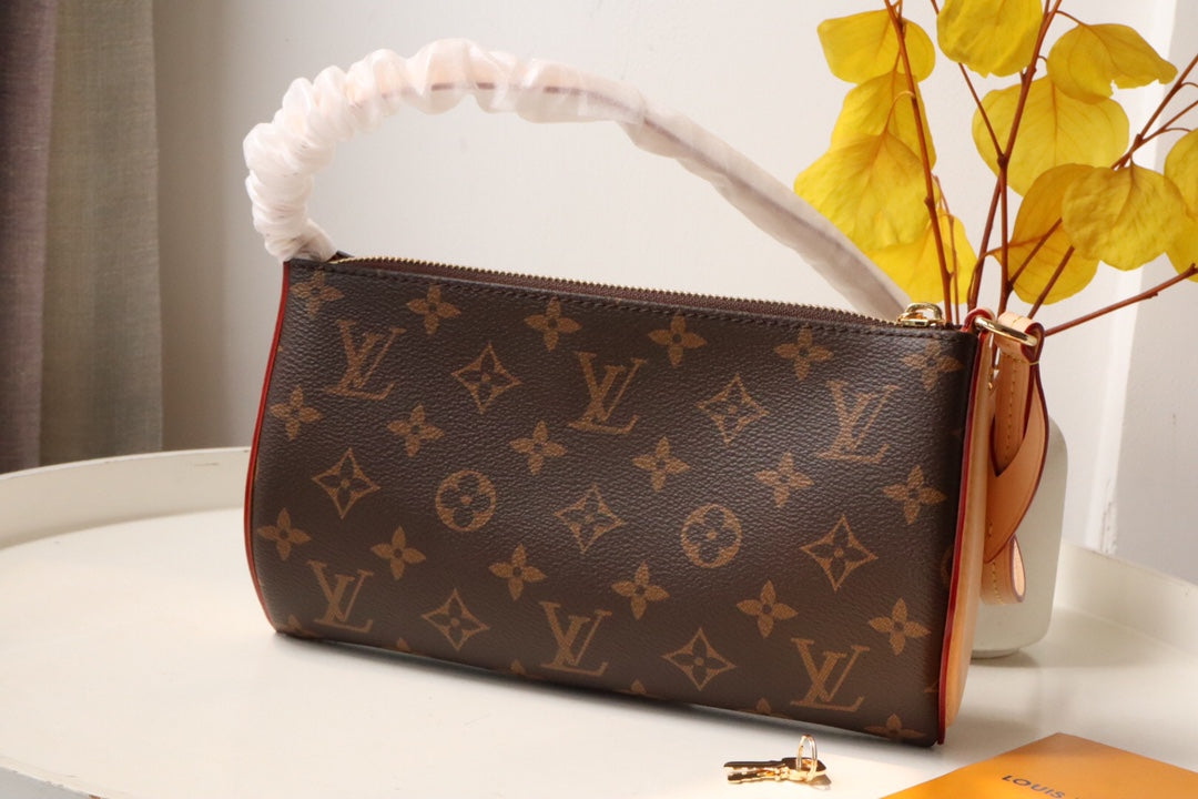 Louis Vuitton Monogram Canvas Flower Zipped Tote PM Handbag with Gold Padlock