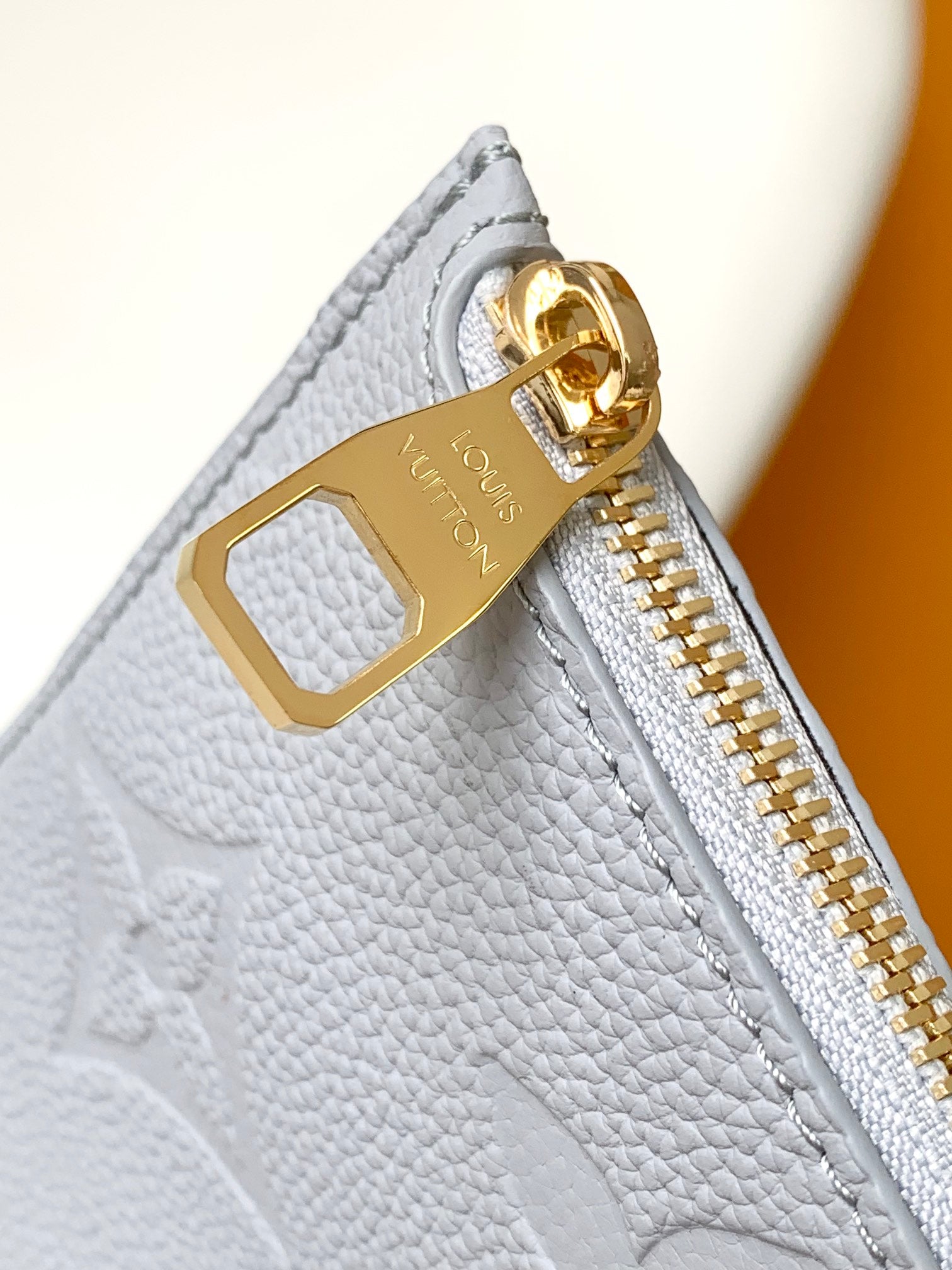 Louis Vuitton Neverfull MM Monogram Empreinte Leather Tote Bag - Light Blue