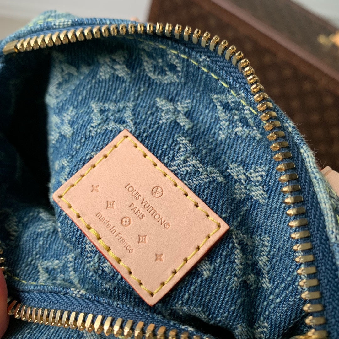Louis Vuitton Nano Speedy Bag - Monogram Denim Blue
