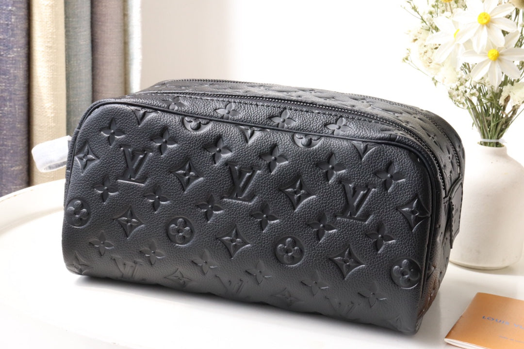 Louis Vuitton Monogram Shadow Dopp Kit - Black Toiletry Bag