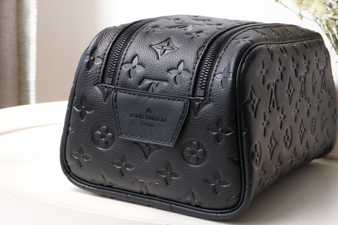 Louis Vuitton Monogram Shadow Dopp Kit - Black Toiletry Bag