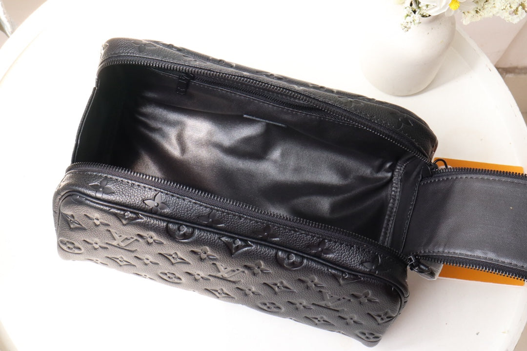 Louis Vuitton Monogram Shadow Dopp Kit - Black Toiletry Bag