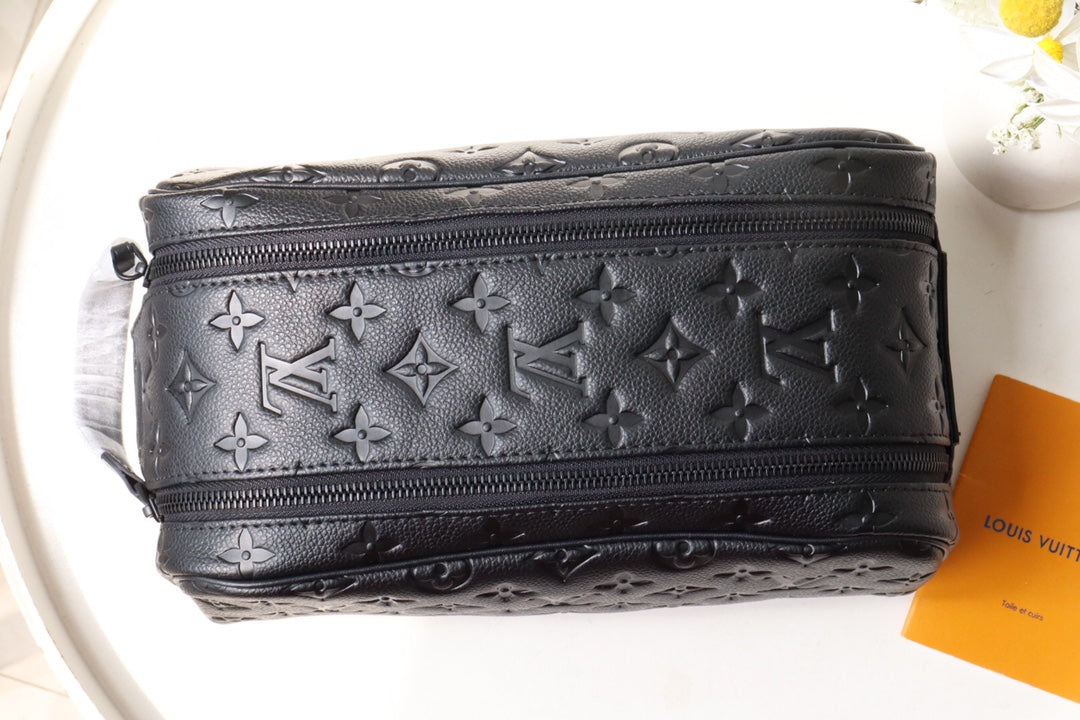 Louis Vuitton Monogram Shadow Dopp Kit - Black Toiletry Bag