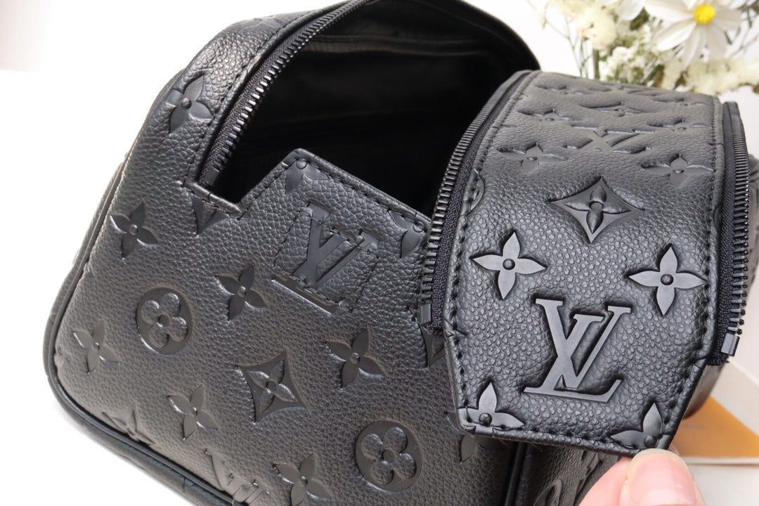Louis Vuitton Monogram Shadow Dopp Kit - Black Toiletry Bag