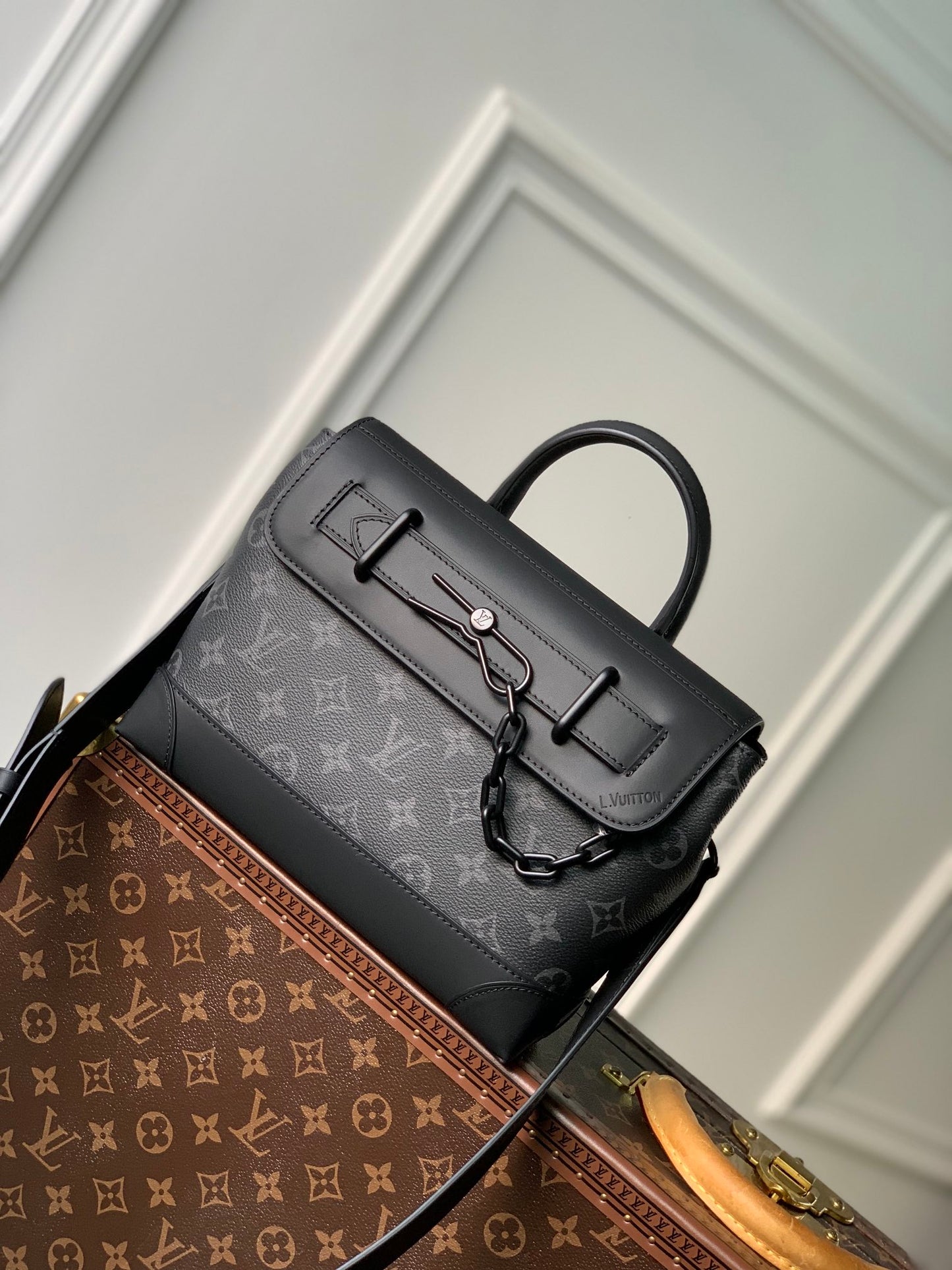 Louis Vuitton Steamer PM Monogram Eclipse Canvas - Black