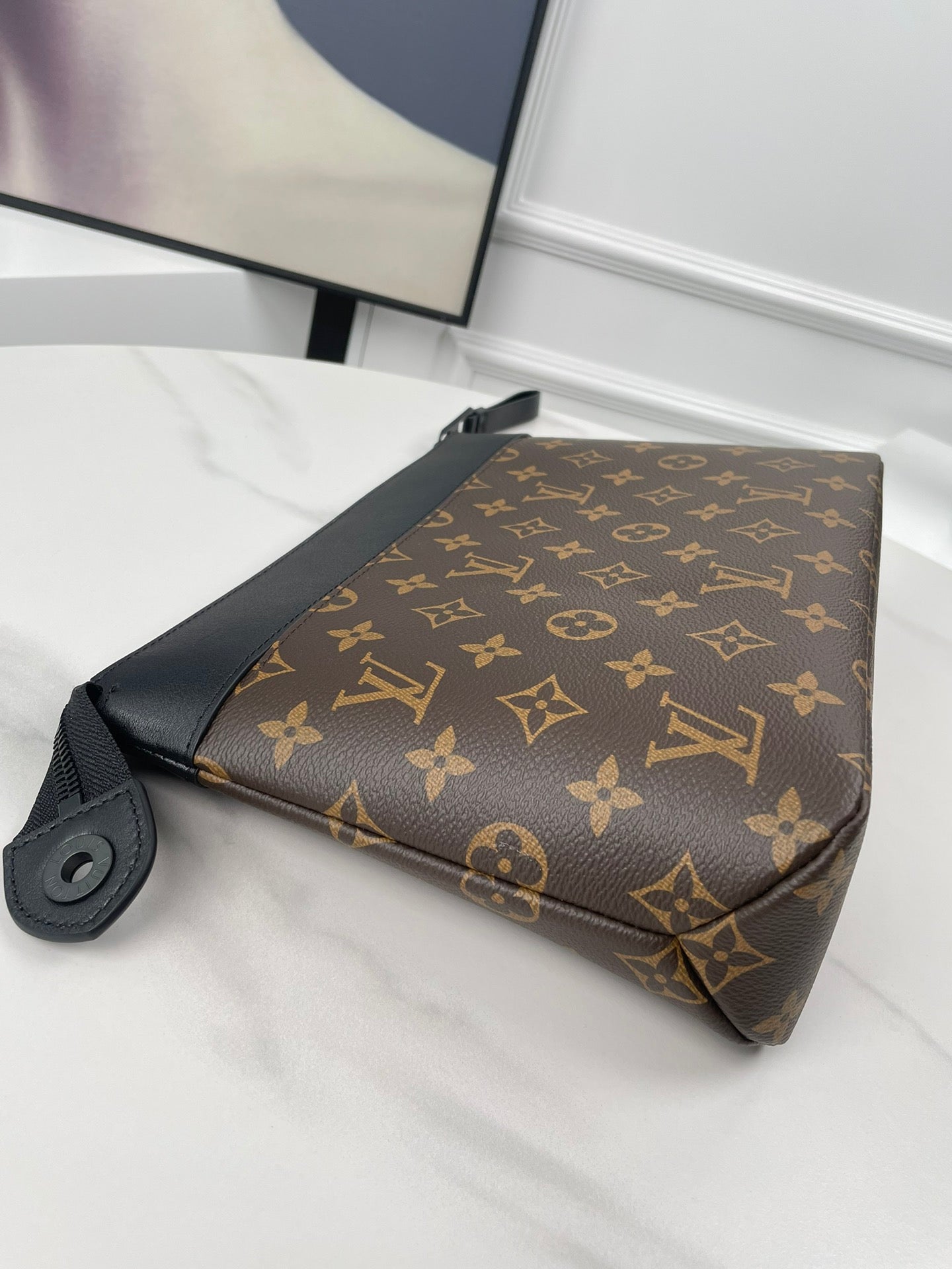 Louis Vuitton Monogram Macassar Kasai Clutch Bag Brown