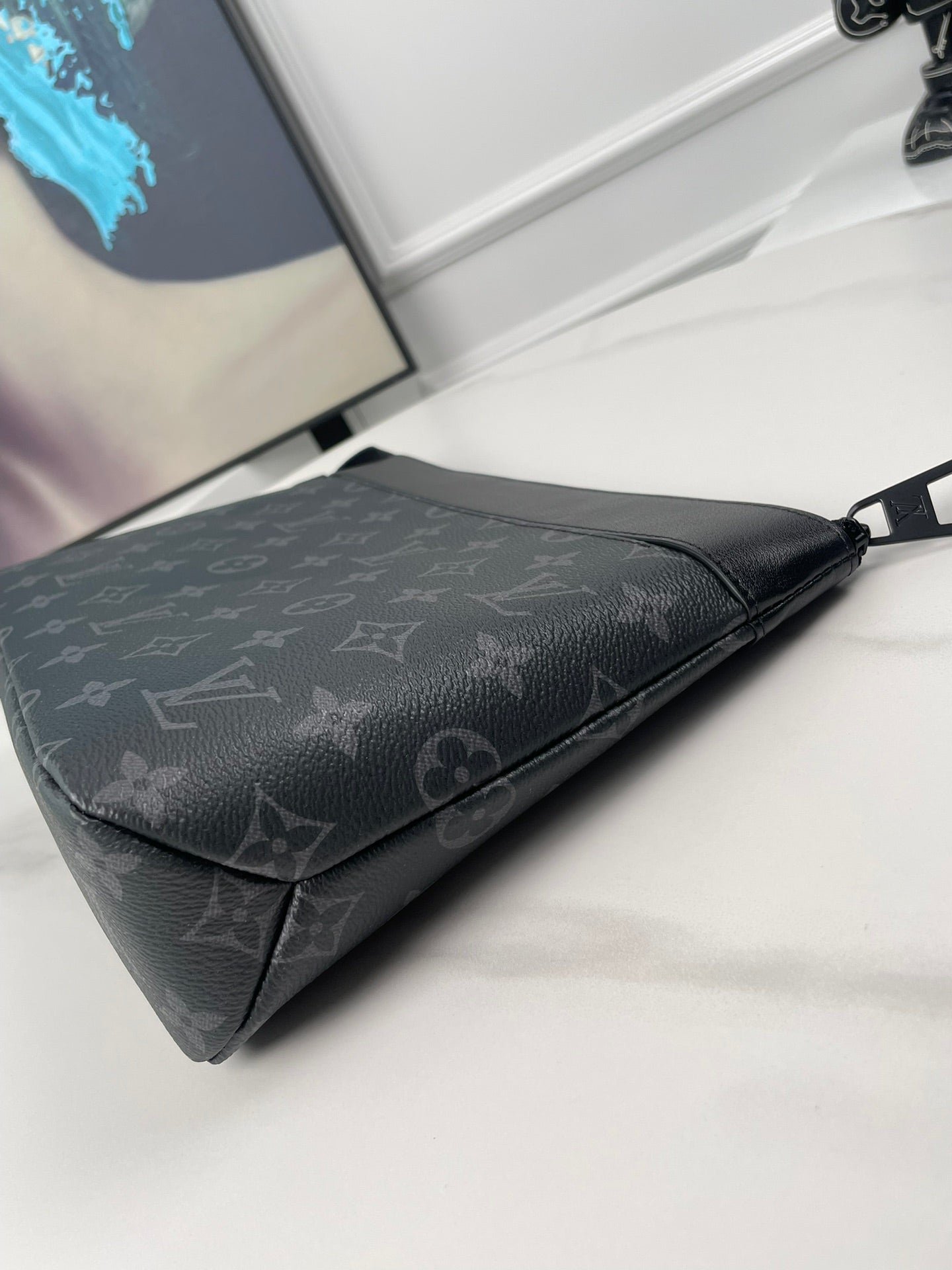 Louis Vuitton Monogram Eclipse Pochette Voyage MM Pouch